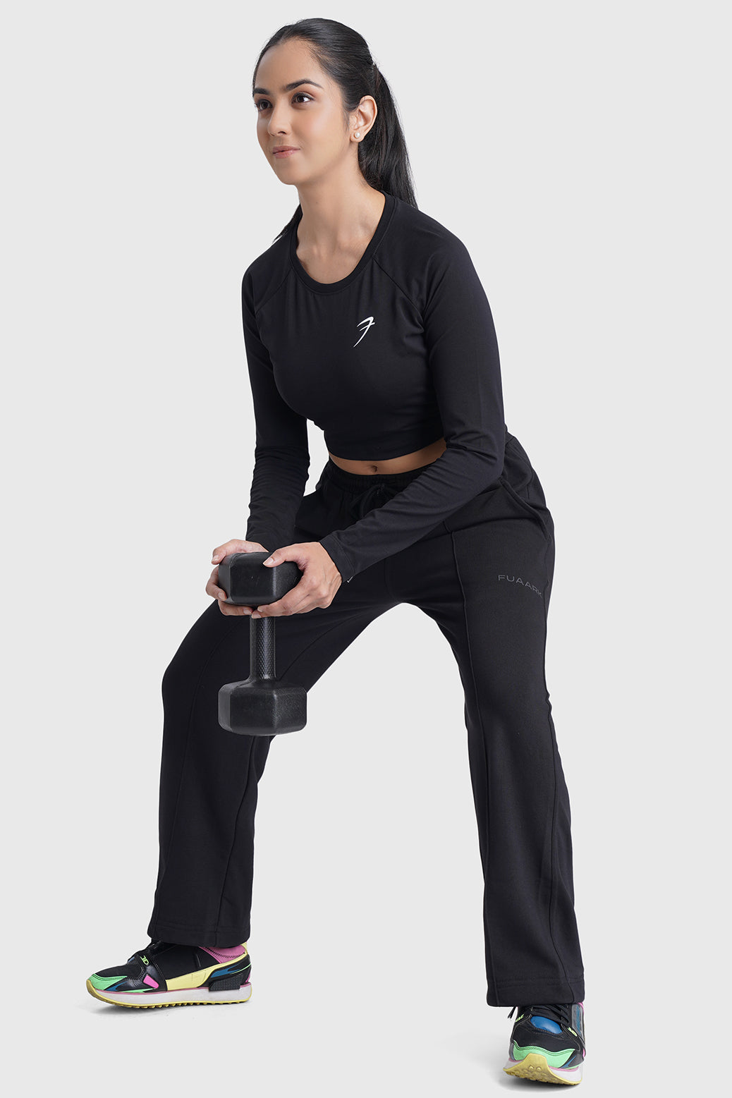 Heritage Women Crop Top T-shirt Black