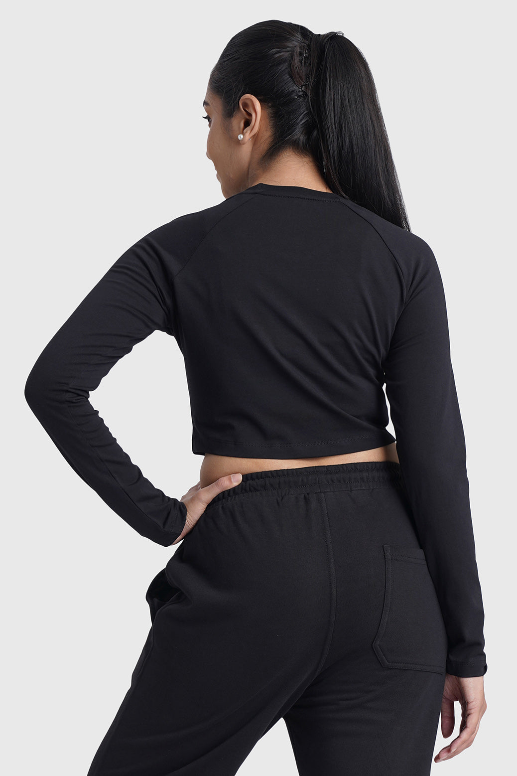 Heritage Women Crop Top T-shirt Black