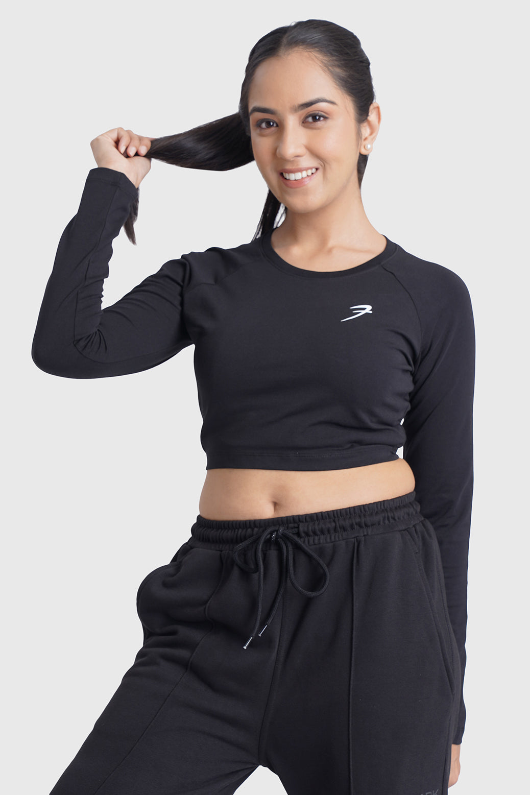 Heritage Women Crop Top T-shirt Black