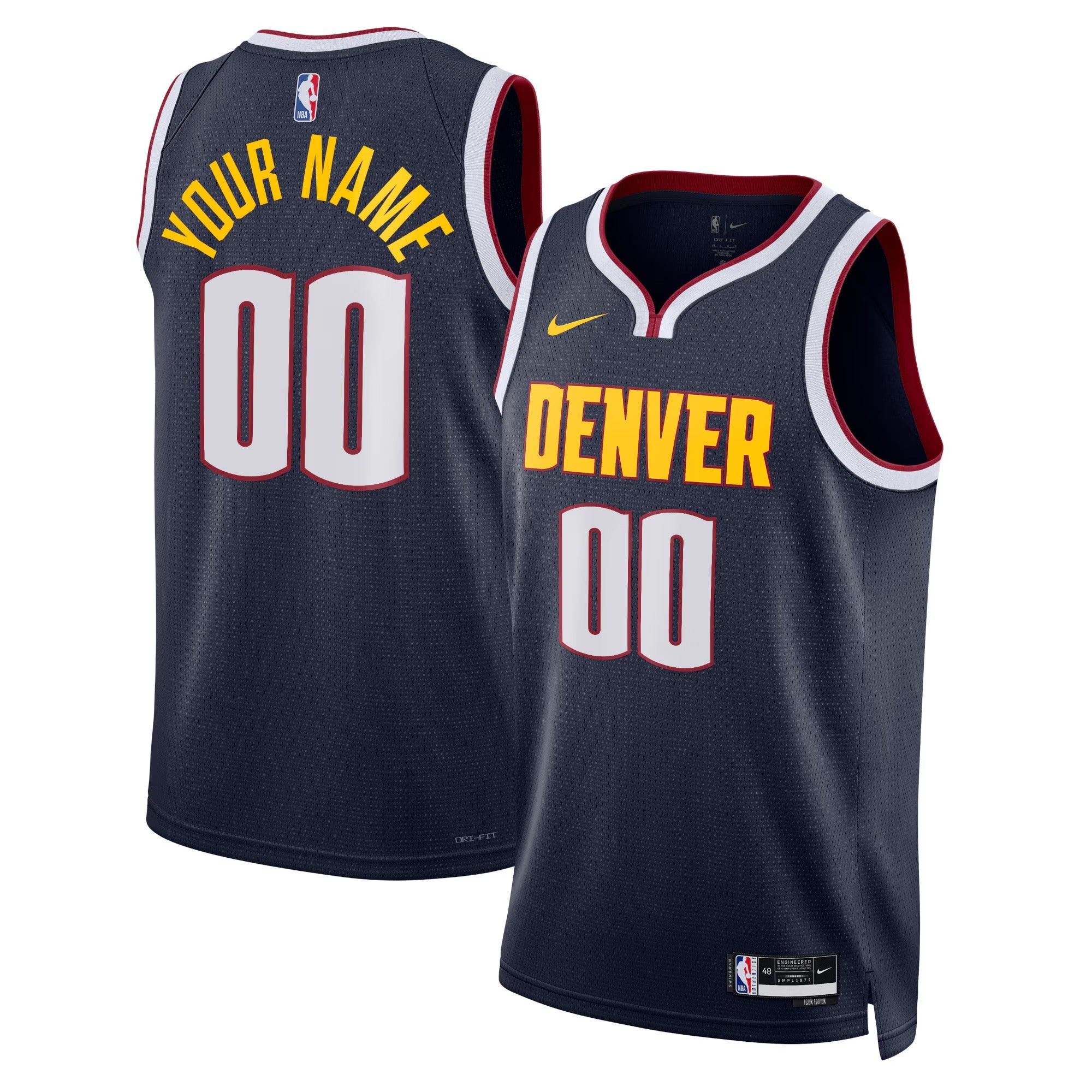 Custom Denver Nuggets Icon Jersey
