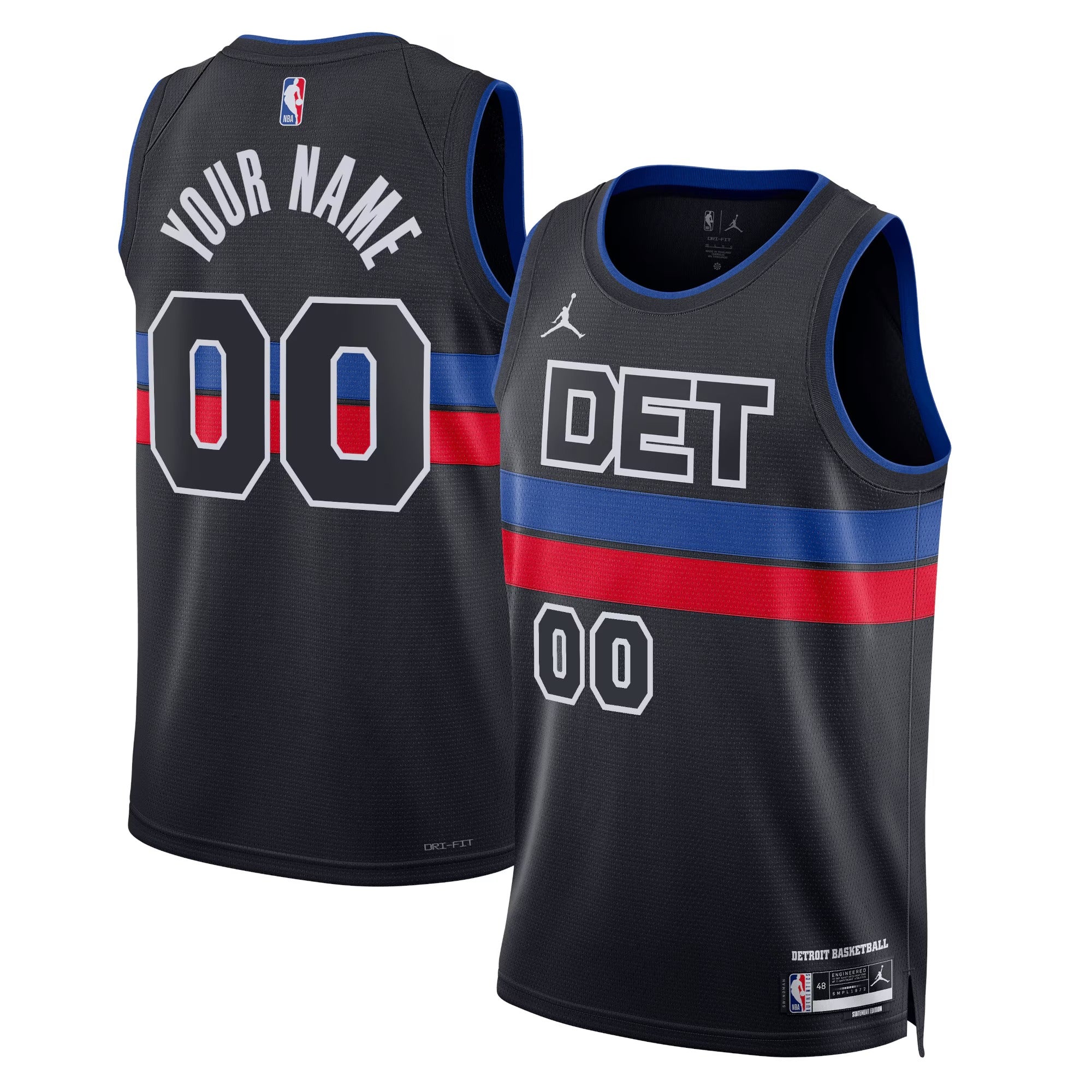 Custom Detroit Pistons Statement Jersey