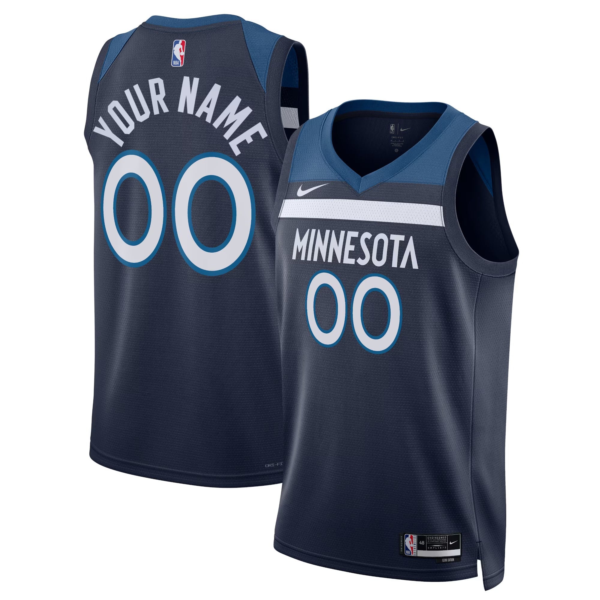 Custom Minnesota Timberwolves Icon Jersey