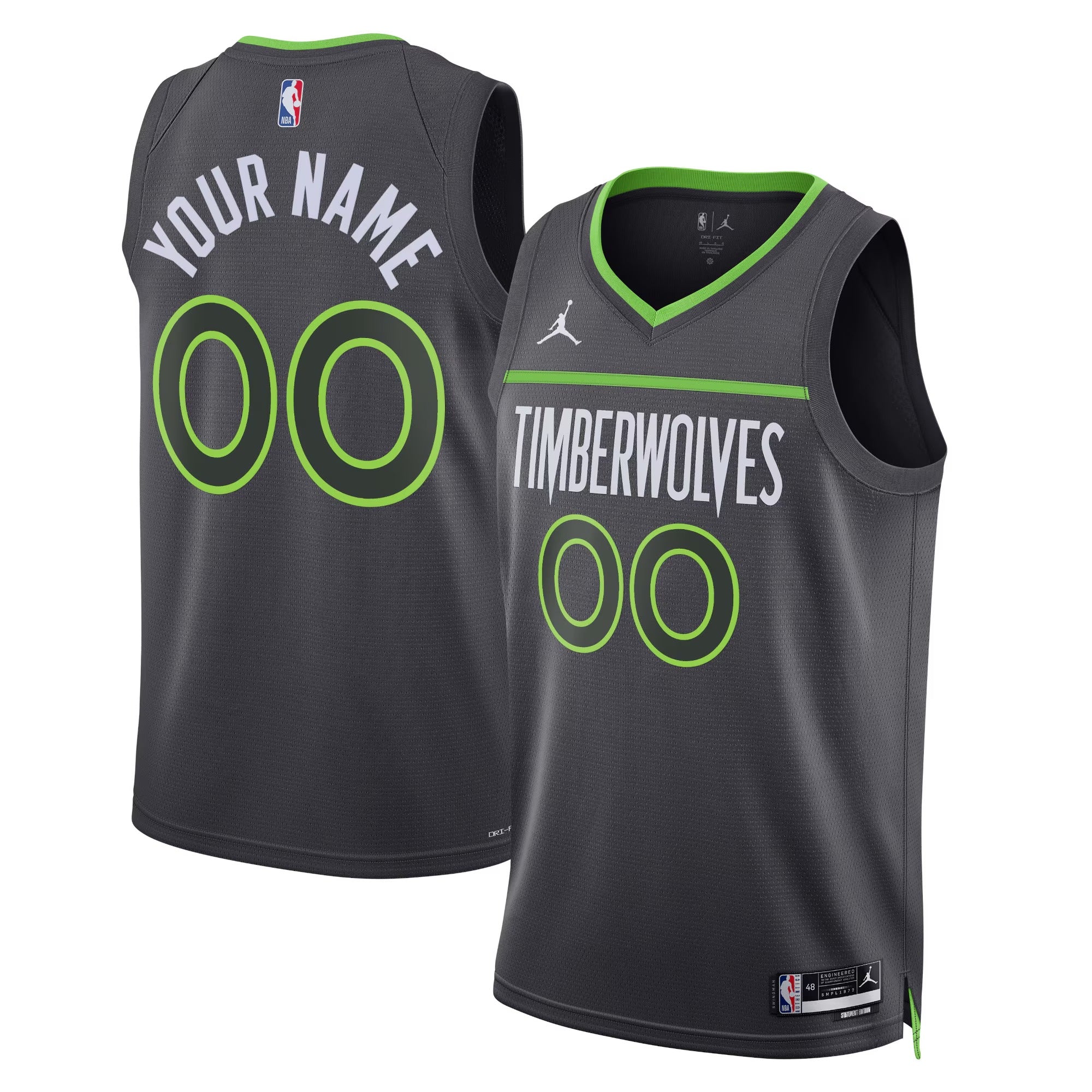 Custom Minnesota Timberwolves Statement Jersey