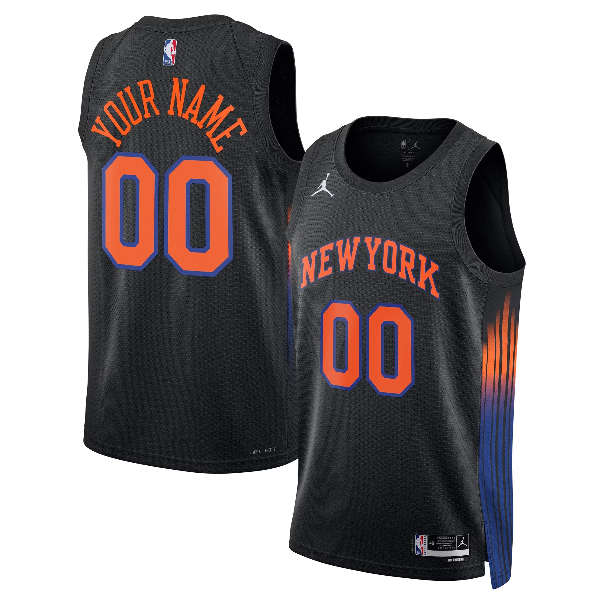 Custom New York Knicks Statement Jersey