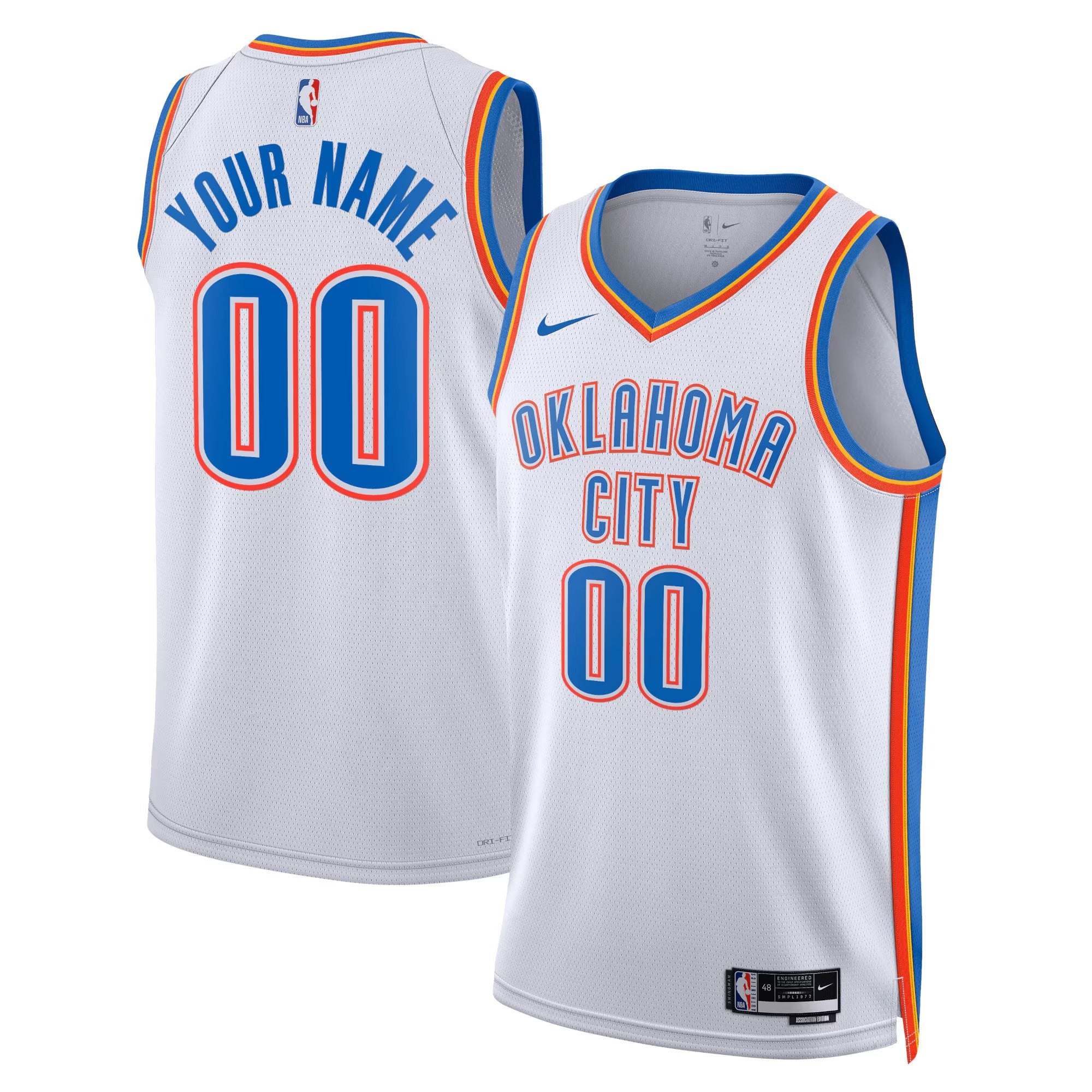 Custom Oklahoma City Thunder Association Jersey