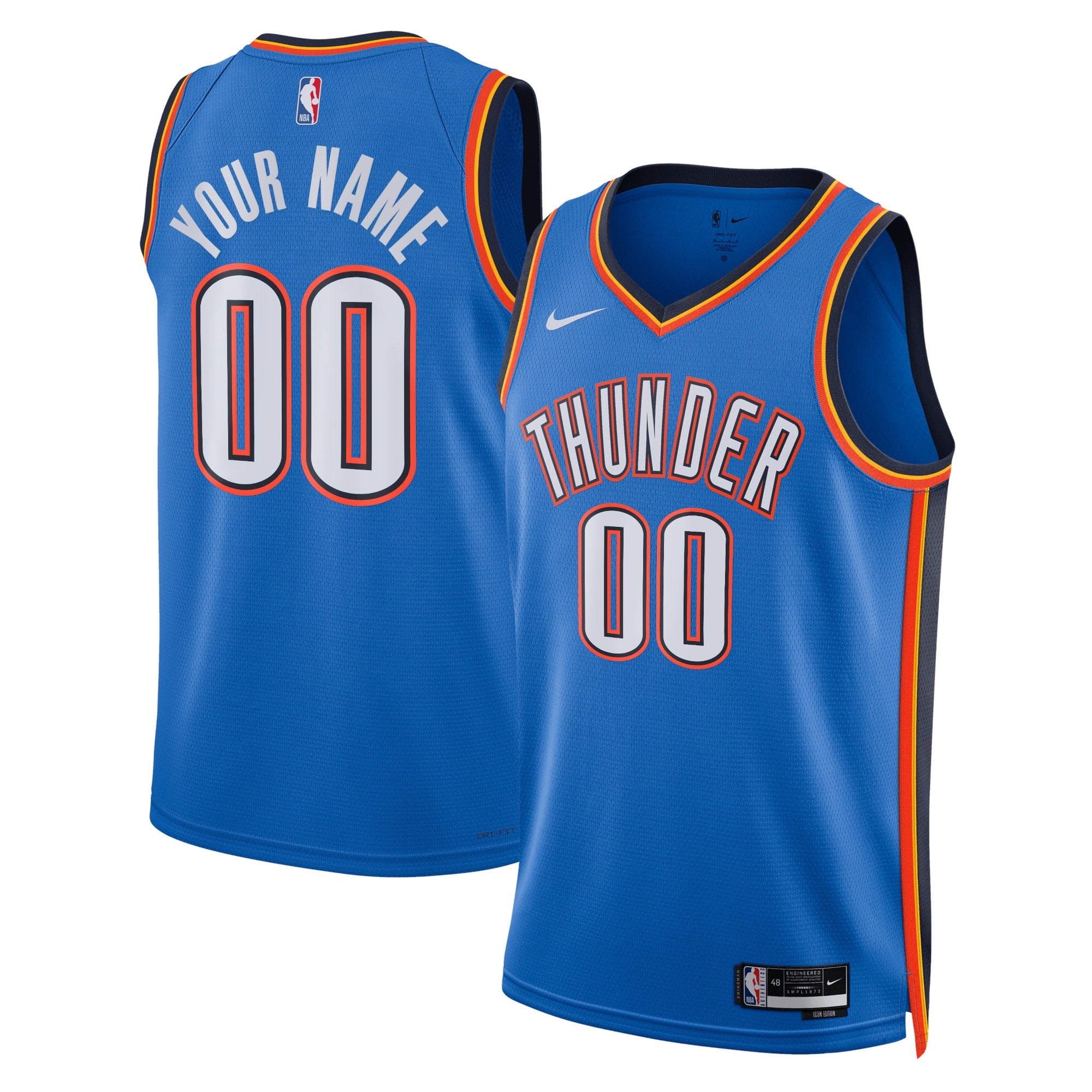 Custom Oklahoma City Thunder Icon Jersey
