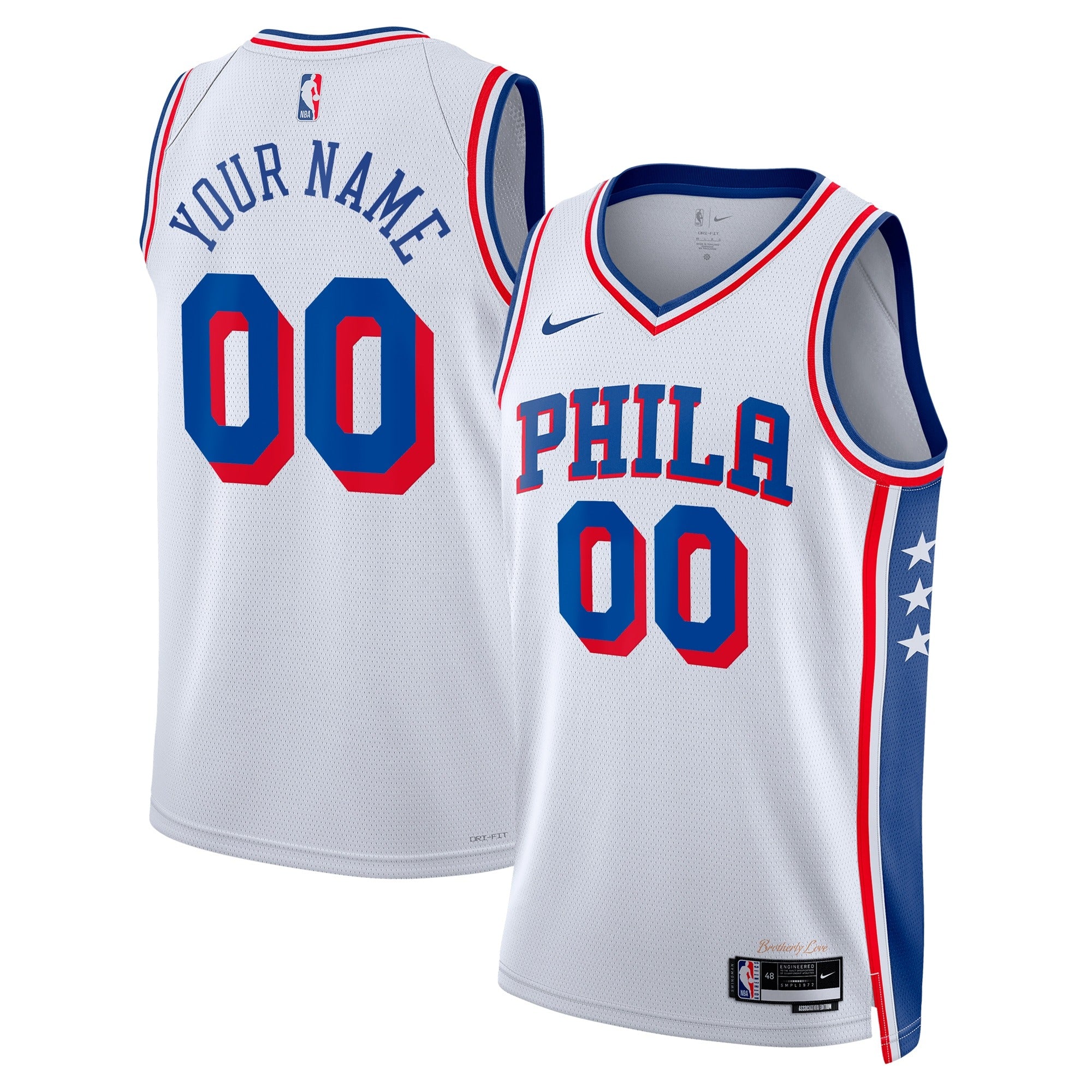 Custom Philadelphia 76ers Association Jersey