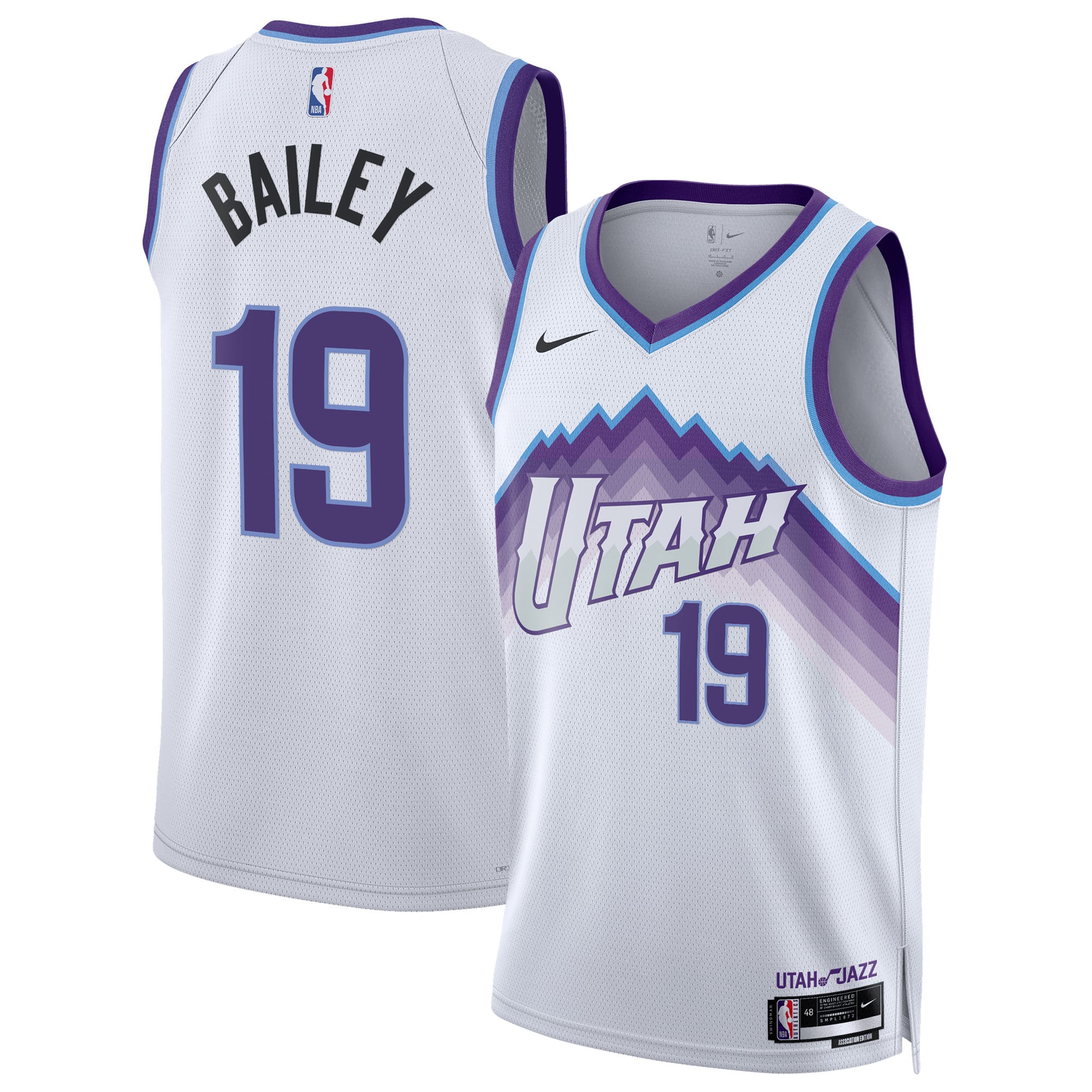 Ace Bailey Utah Jazz Unisex Swingman Jersey - Association Edition - White