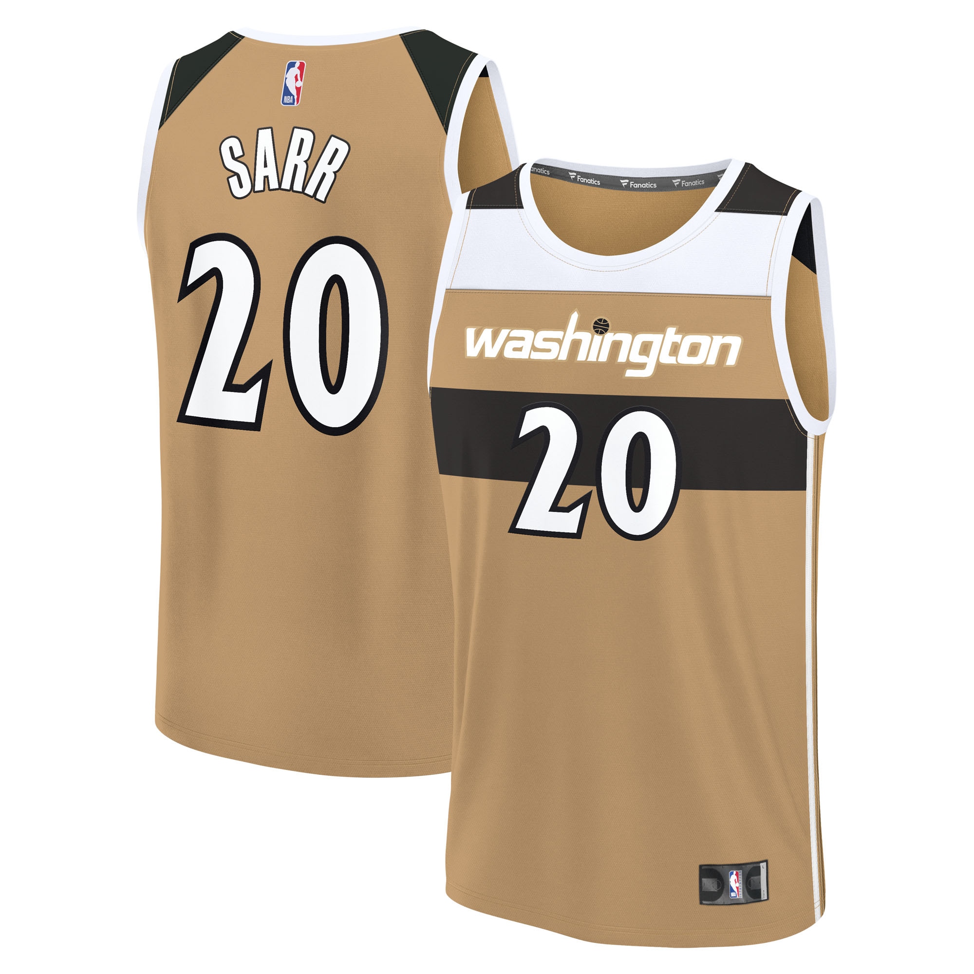 Alex Sarr Washington Wizards Fanatics 2025/26 City Edition Fast Break Jersey - Gold