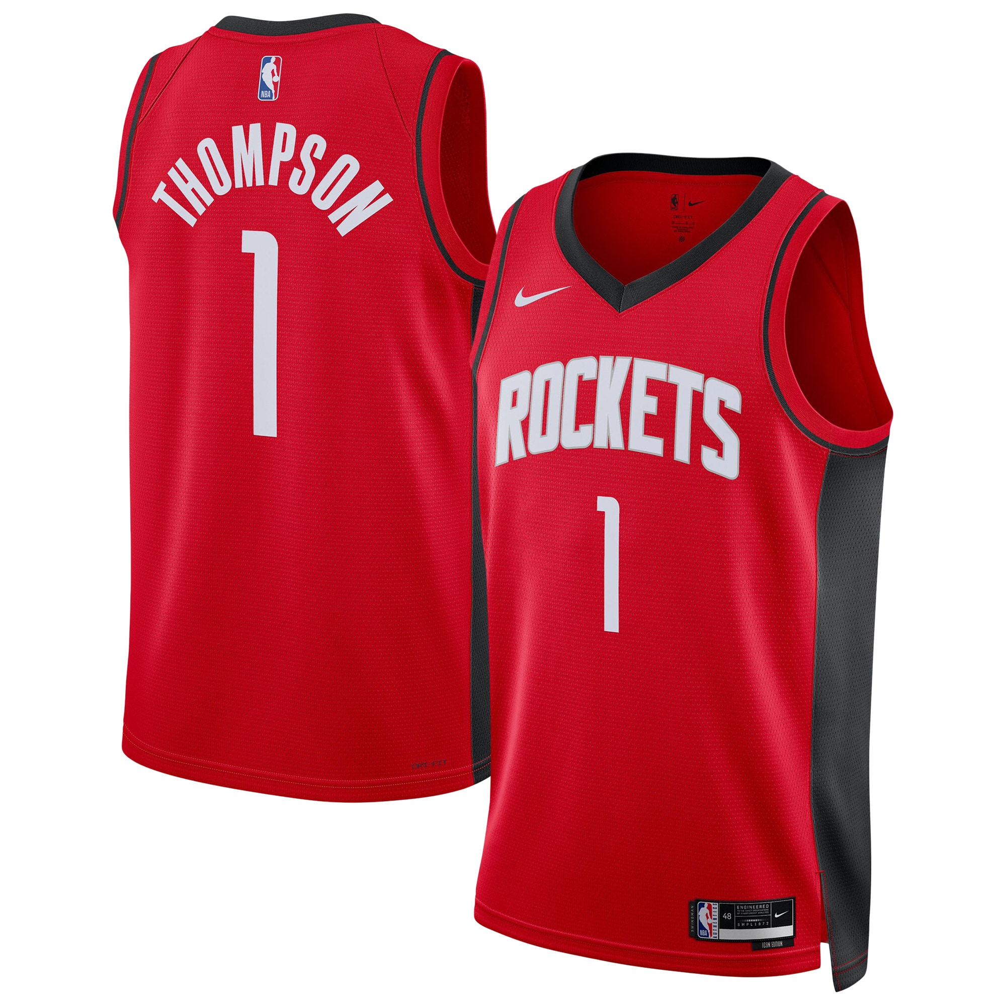 Amen Thompson Houston Rockets Unisex Swingman Player Jersey - Icon Edition - Red