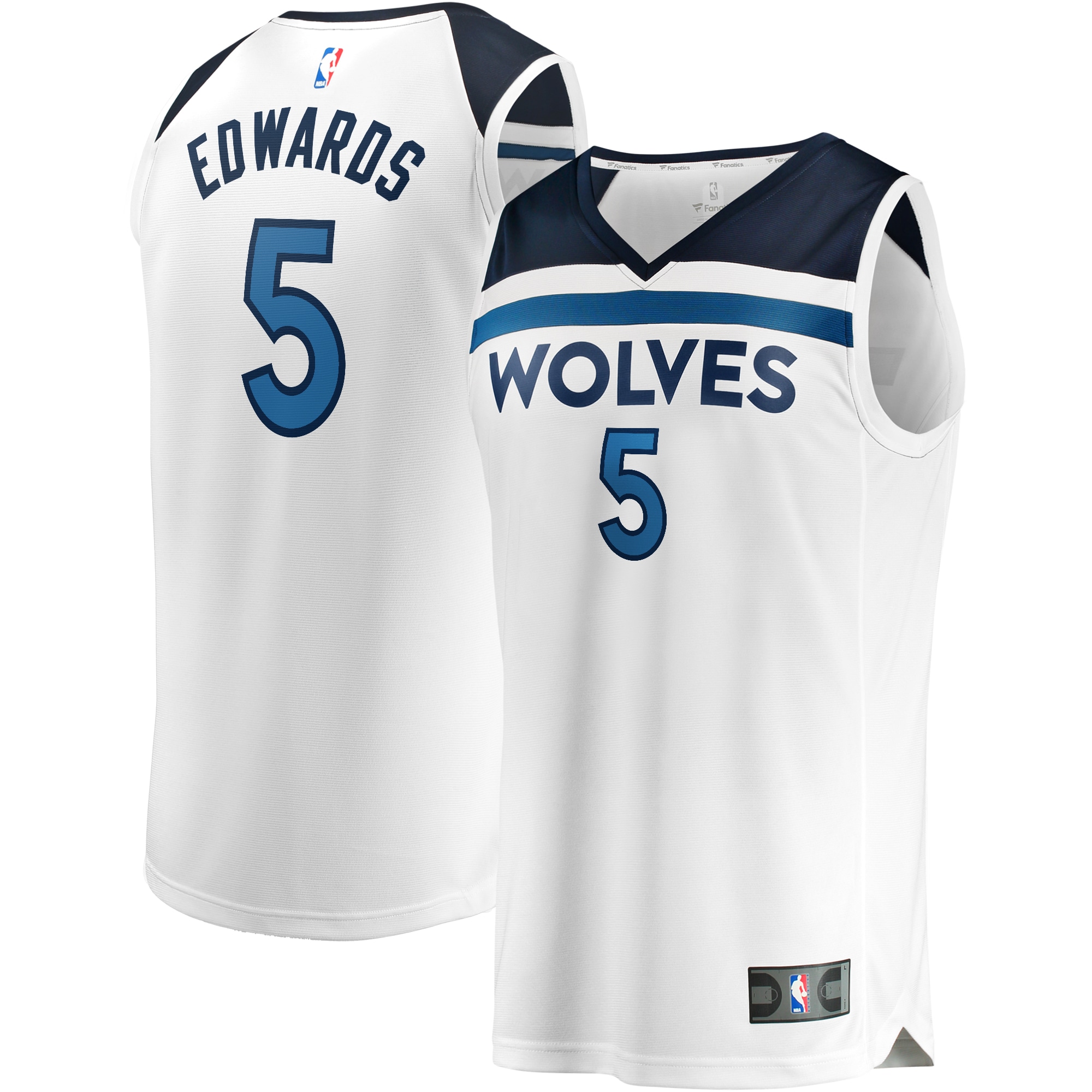 Anthony Edwards Minnesota Timberwolves Fanatics Fast Break Player Jersey - Association Edition - White