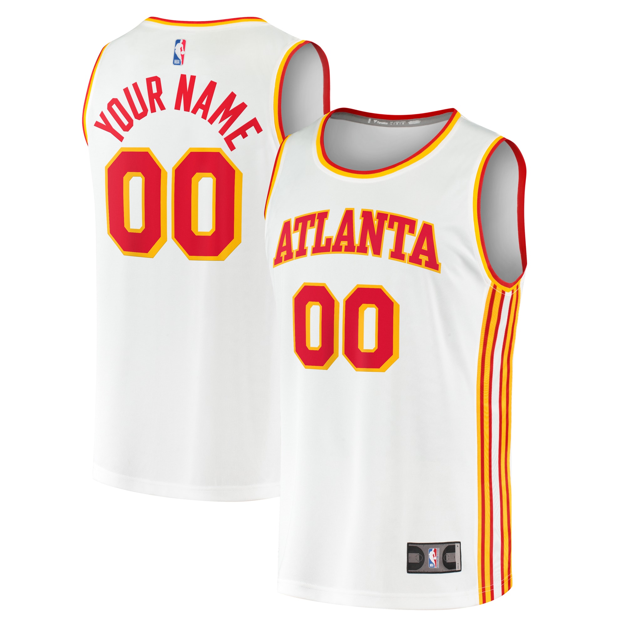 Atlanta Hawks Fanatics Fast Break Custom Jersey - Association Edition - White
