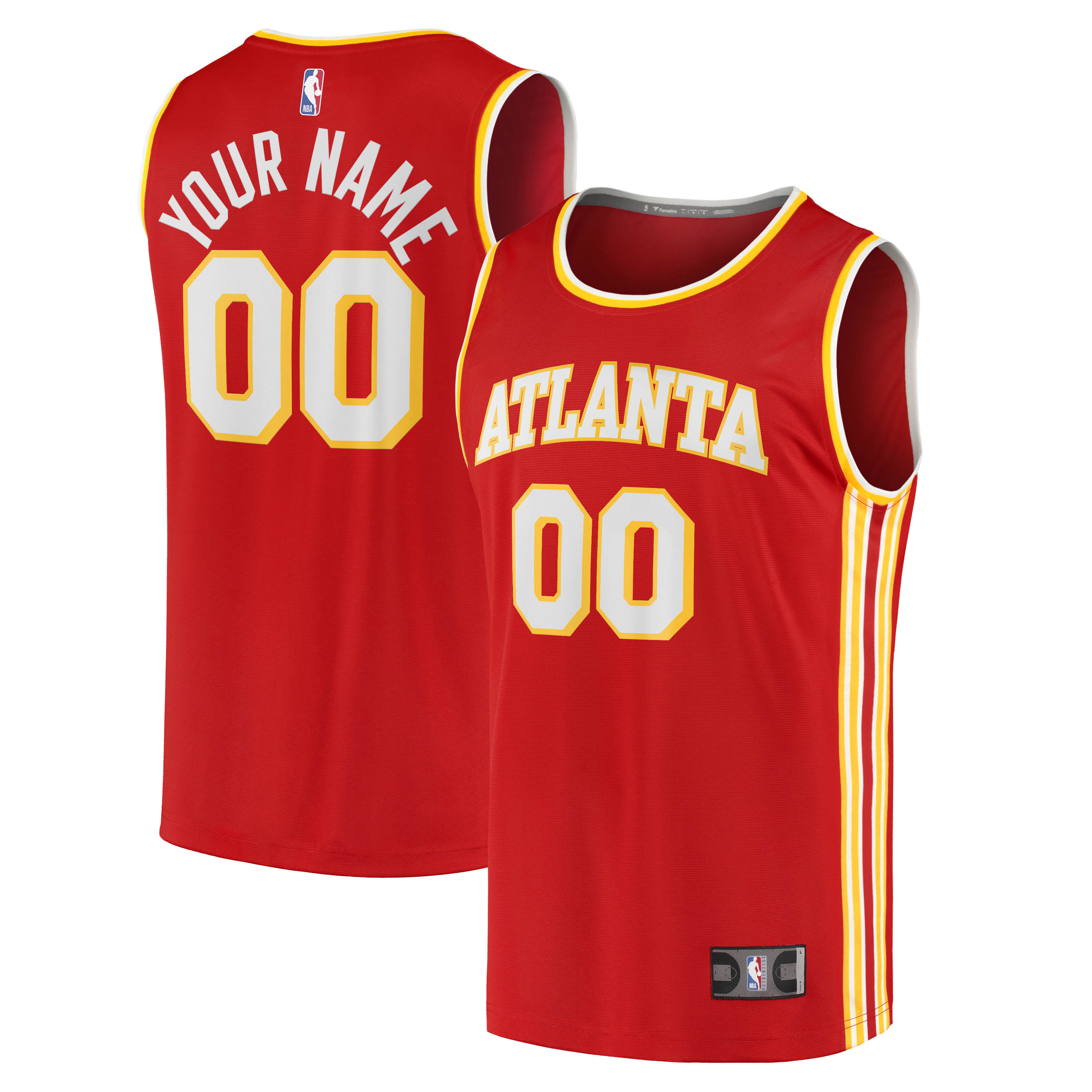 Atlanta Hawks Fanatics Fast Break Custom Jersey - Icon Edition - Red