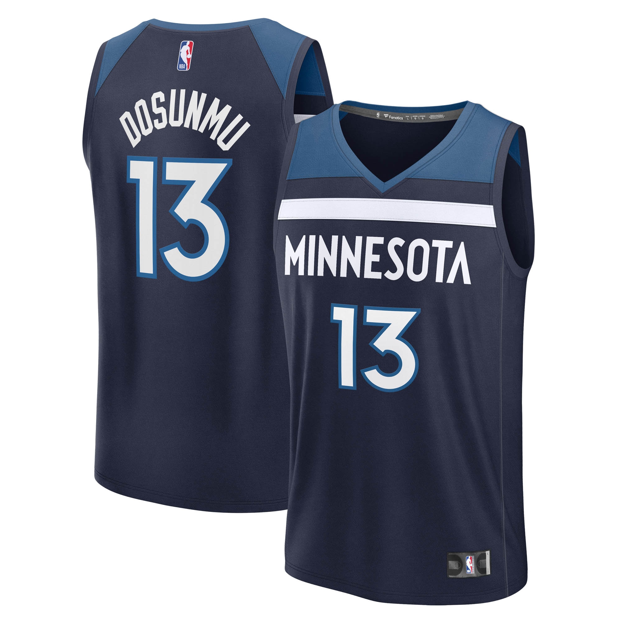 Ayo Dosunmu Minnesota Timberwolves Fanatics Fast Break Jersey - Icon Edition - Navy
