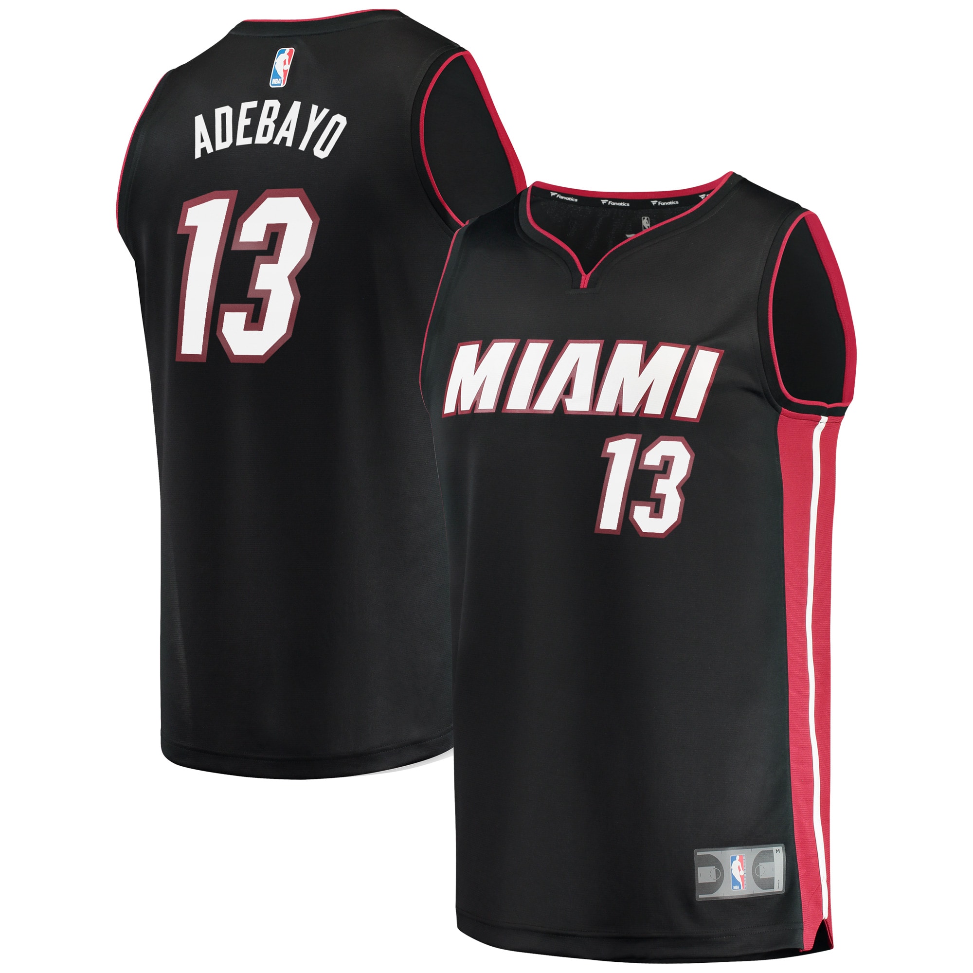 Bam Adebayo Miami Heat Fanatics Fast Break Player Jersey - Icon Edition - Black