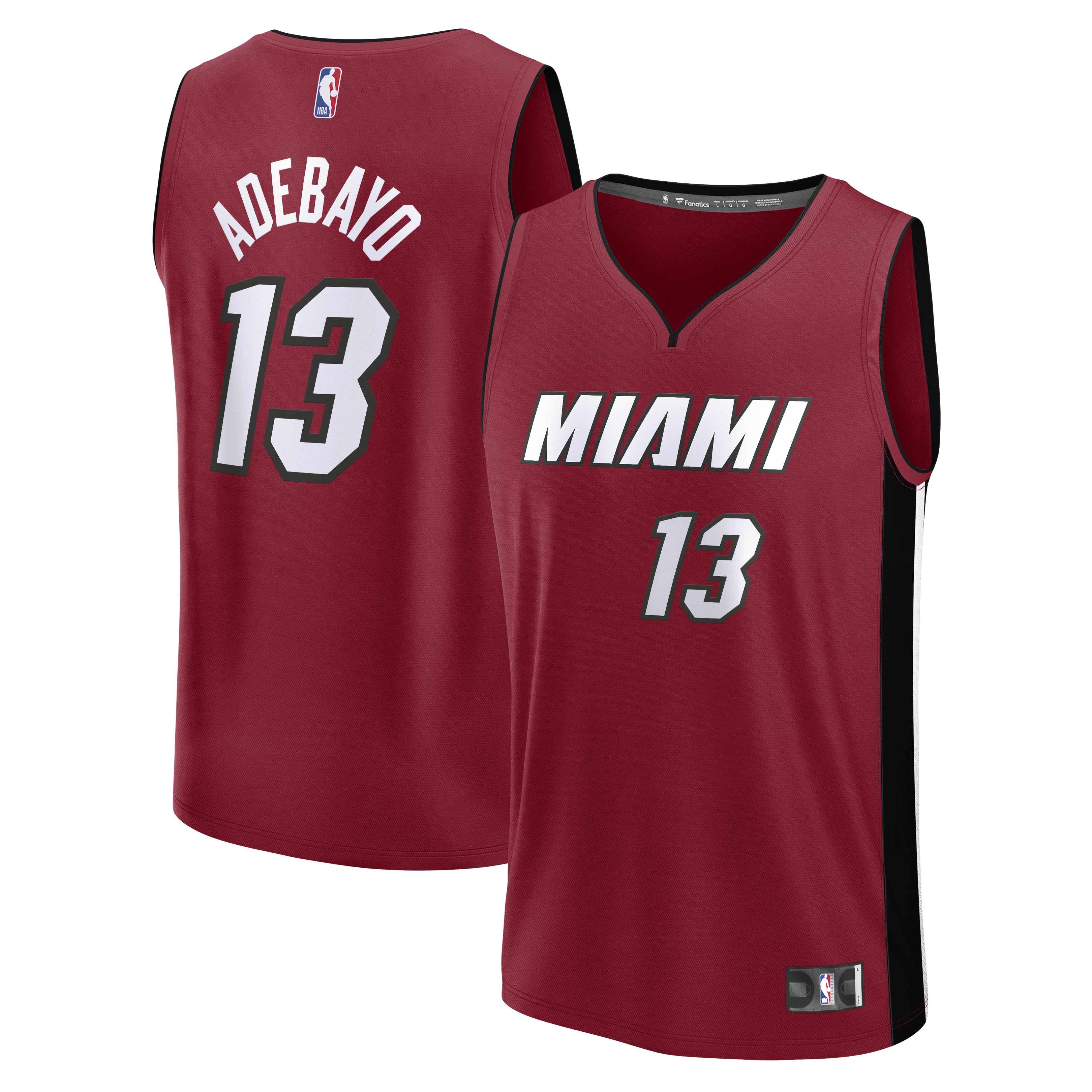 Bam Adebayo Miami Heat Fanatics Fast Break Player Jersey - Statement Edition - Red