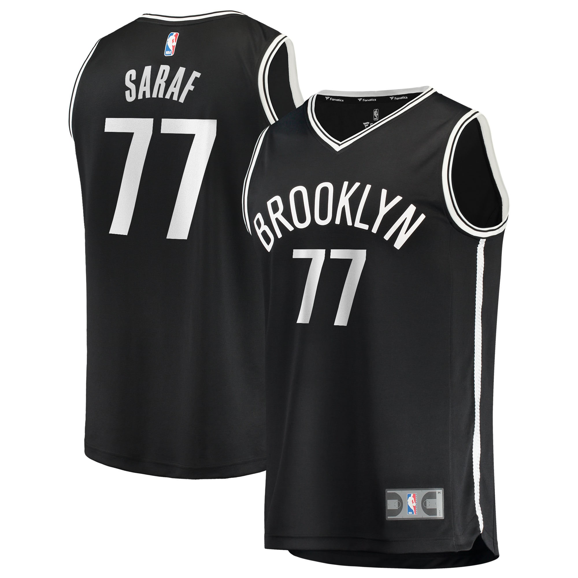 Ben Saraf Brooklyn Nets Fanatics Fast Break Jersey - Black - Icon Edition