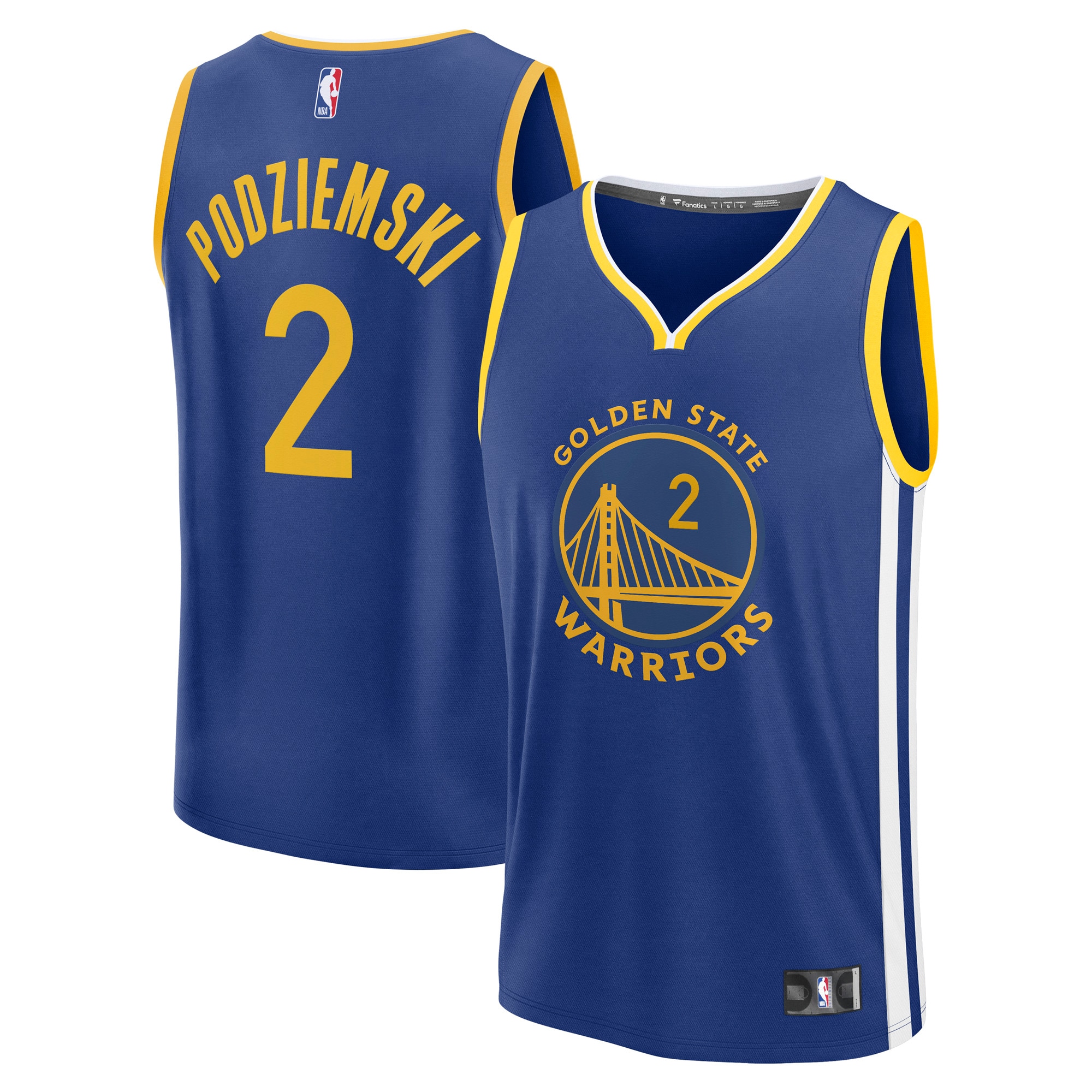 Brandin Podziemski Golden State Warriors Fanatics Fast Break Player Jersey - Icon Edition - Royal