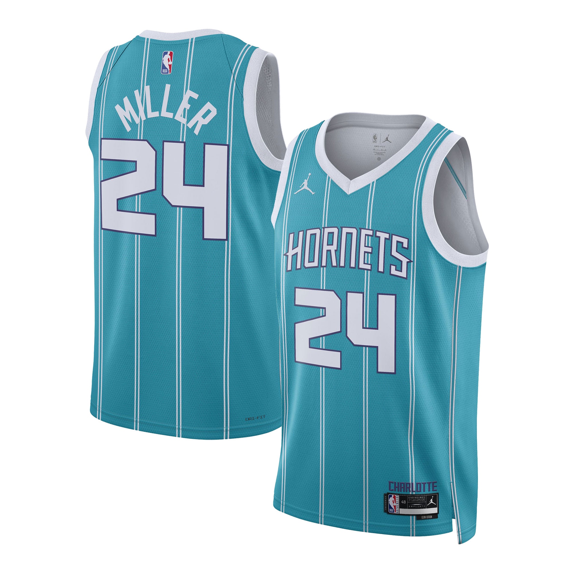 Brandon Miller Charlotte Hornets Unisex Draft Swingman Jersey - Icon Edition - Teal