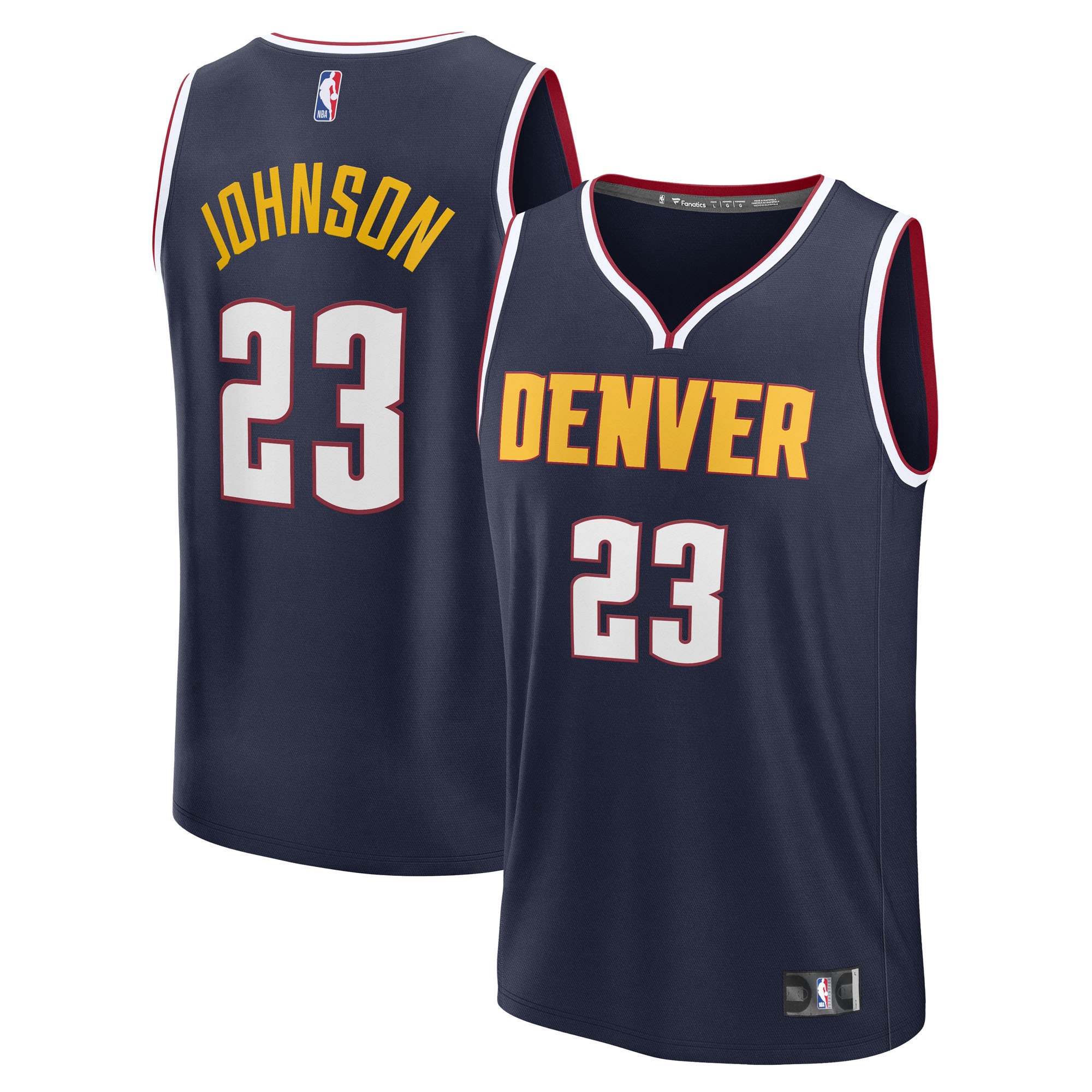 Cameron Johnson Denver Nuggets Fanatics Fast Break Jersey - Navy - Icon Edition