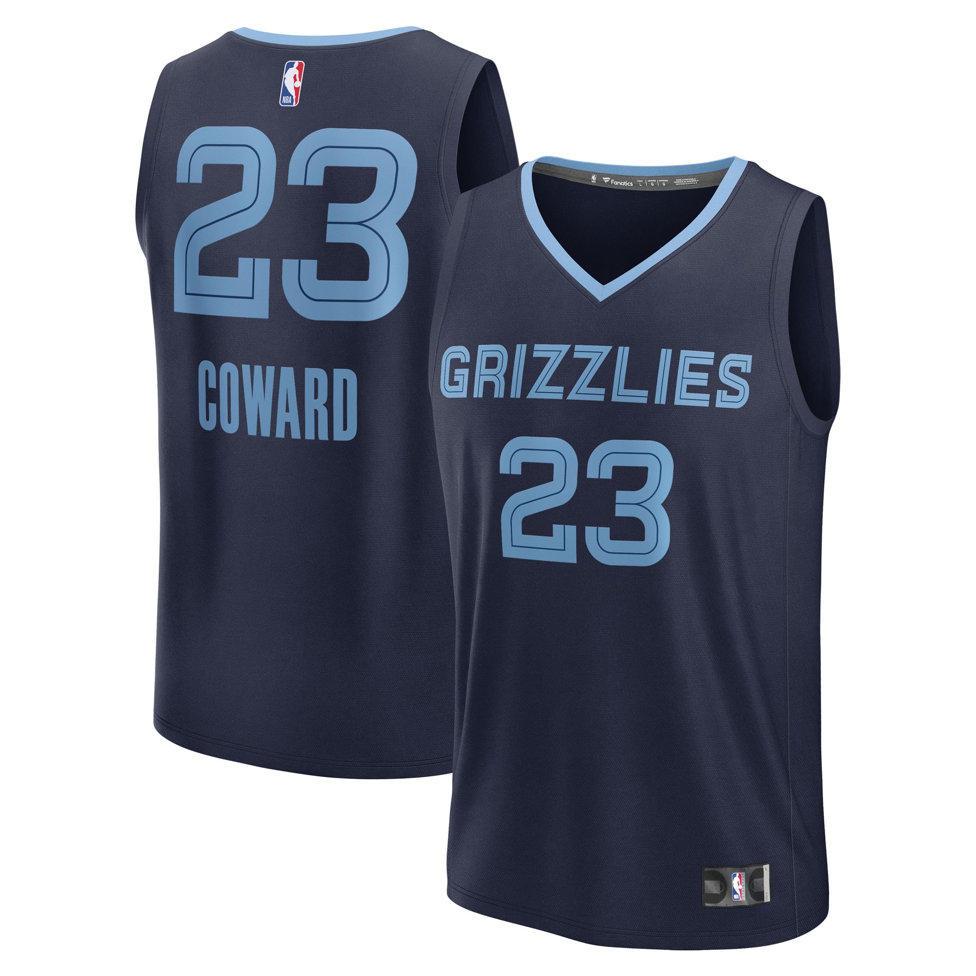 Cedric Coward Memphis Grizzlies Fanatics 2025 Draft First Round Pick Fast Break Jersey - Icon Edition - Navy