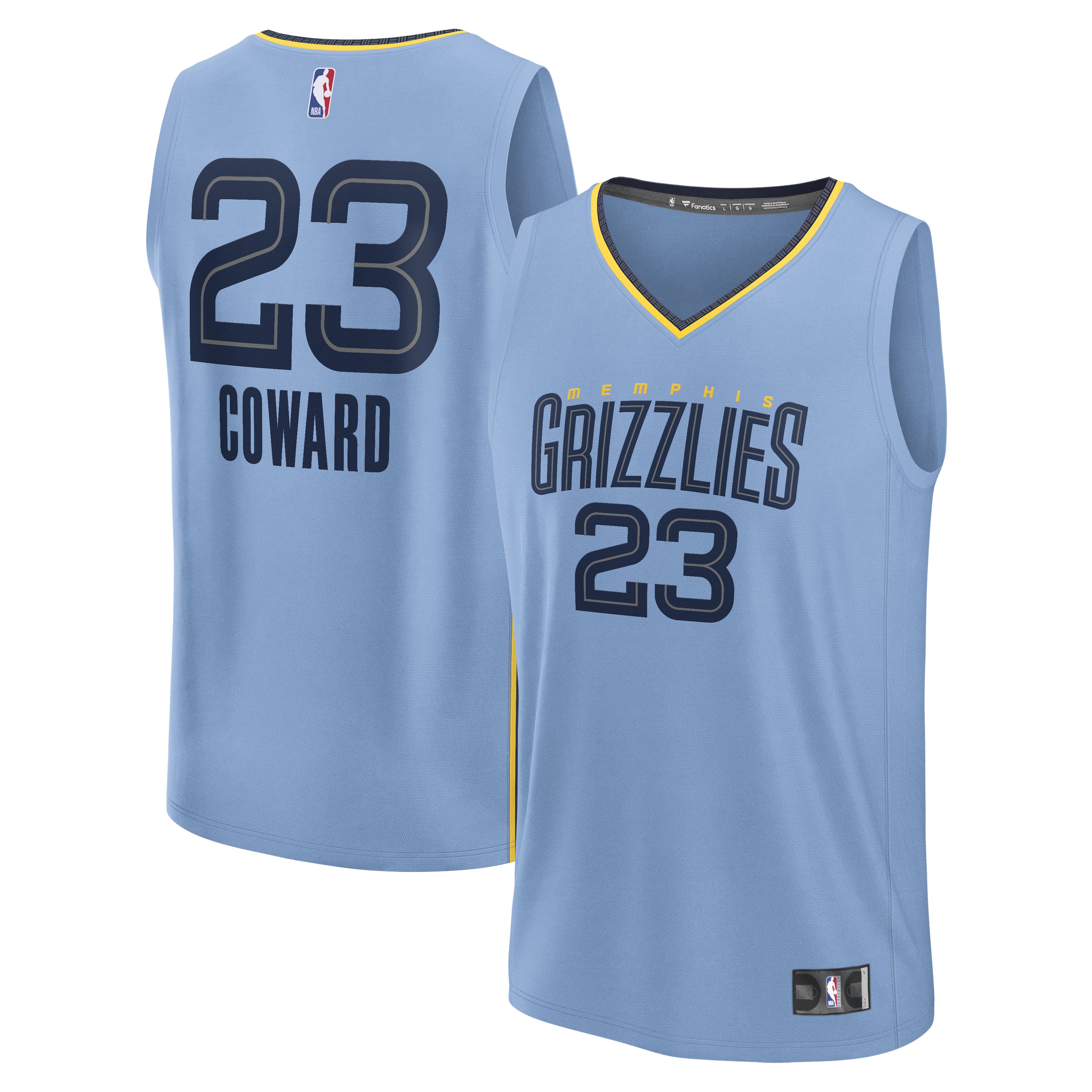 Cedric Coward Memphis Grizzlies Fanatics Fast Break Player Jersey - Statement Edition - Light Blue