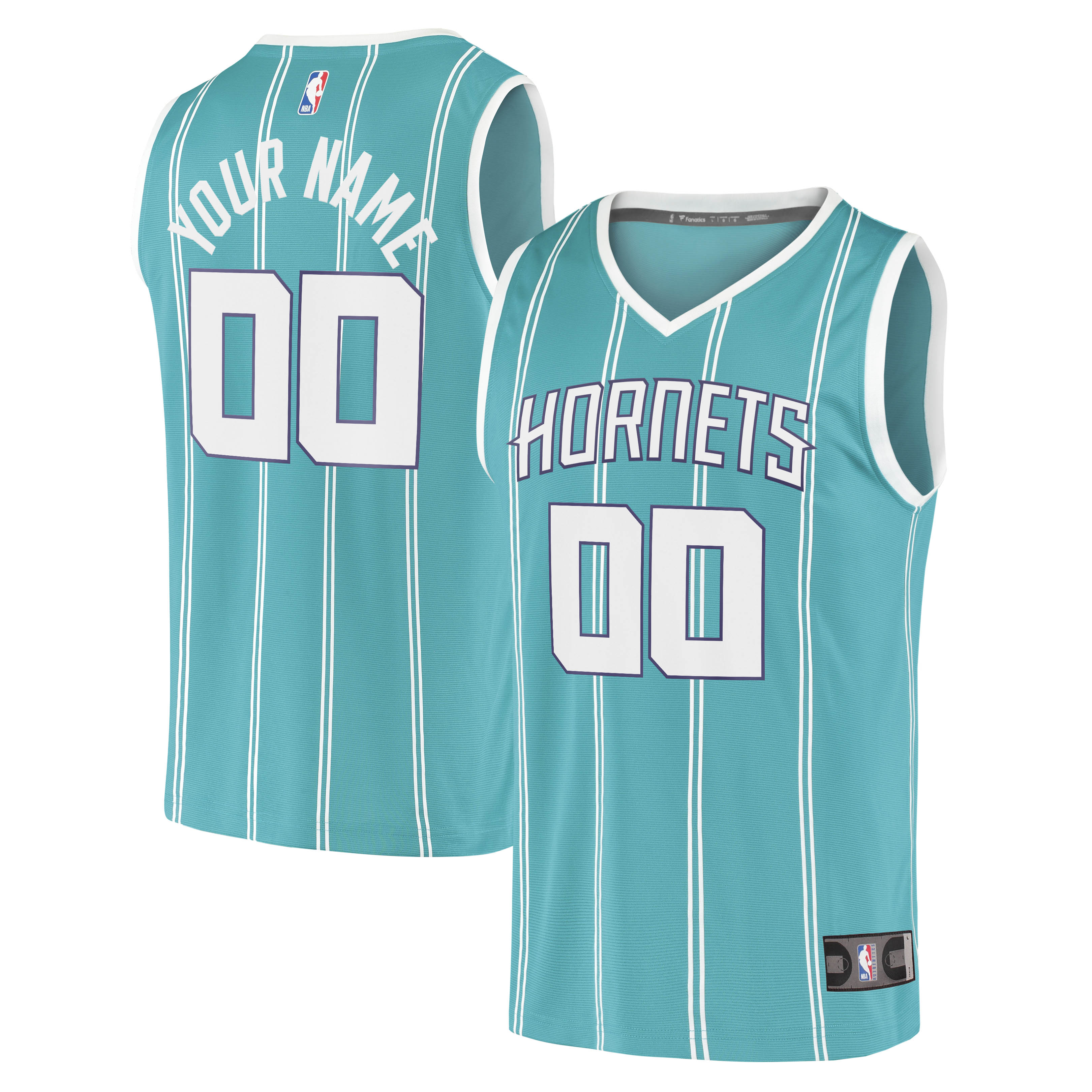 Charlotte Hornets Fanatics Fast Break Custom Jersey - Icon Edition - Teal