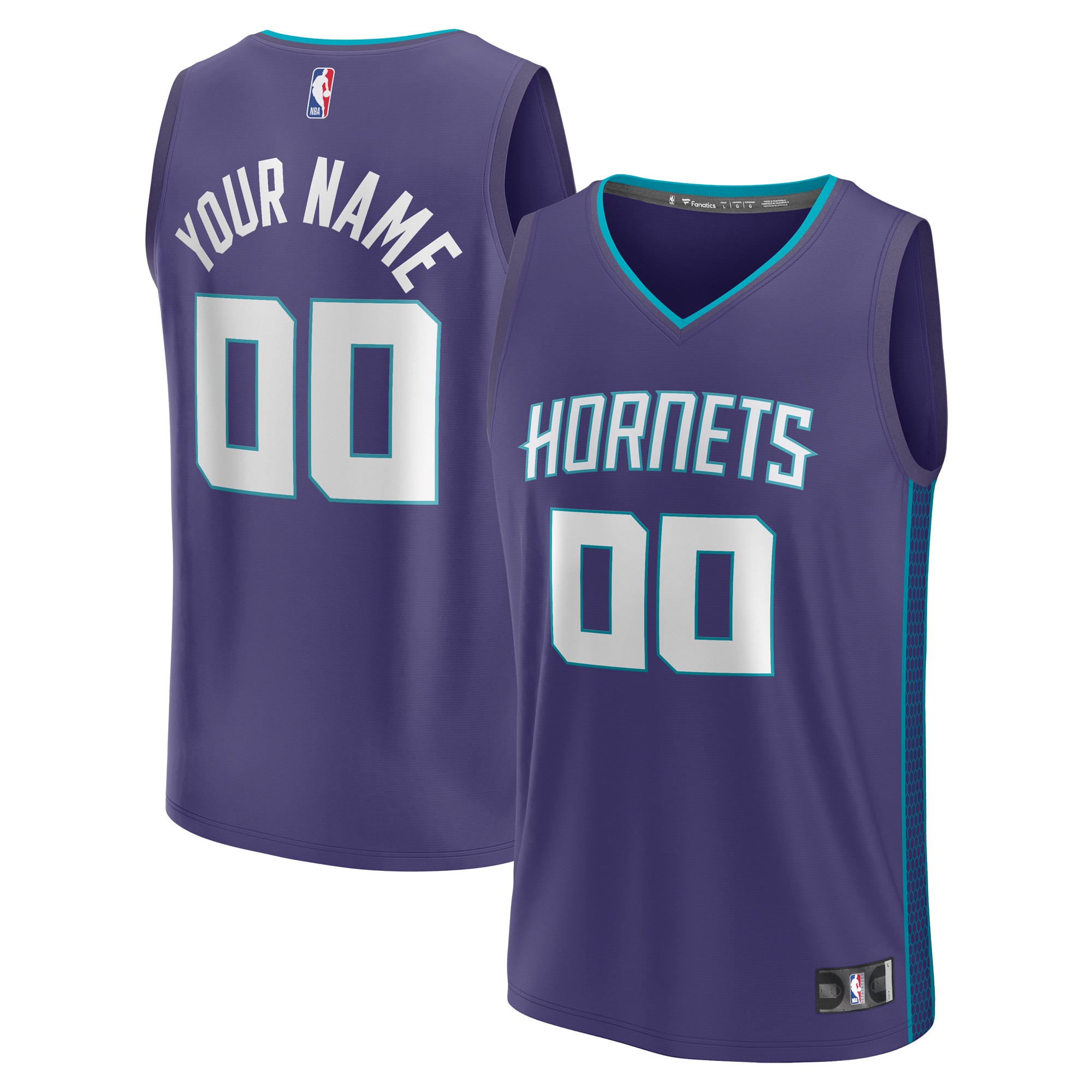  Charlotte Hornets Fanatics Fast Break Custom Jersey - Purple - Statement Edition