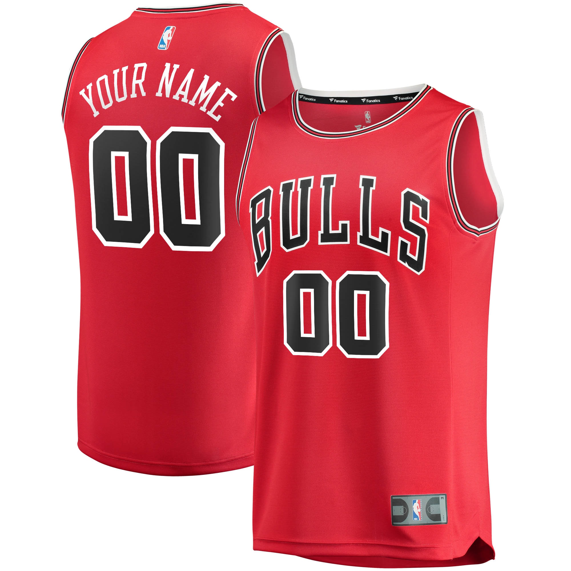 Chicago Bulls Fanatics Fast Break Custom Jersey Red - Icon Edition