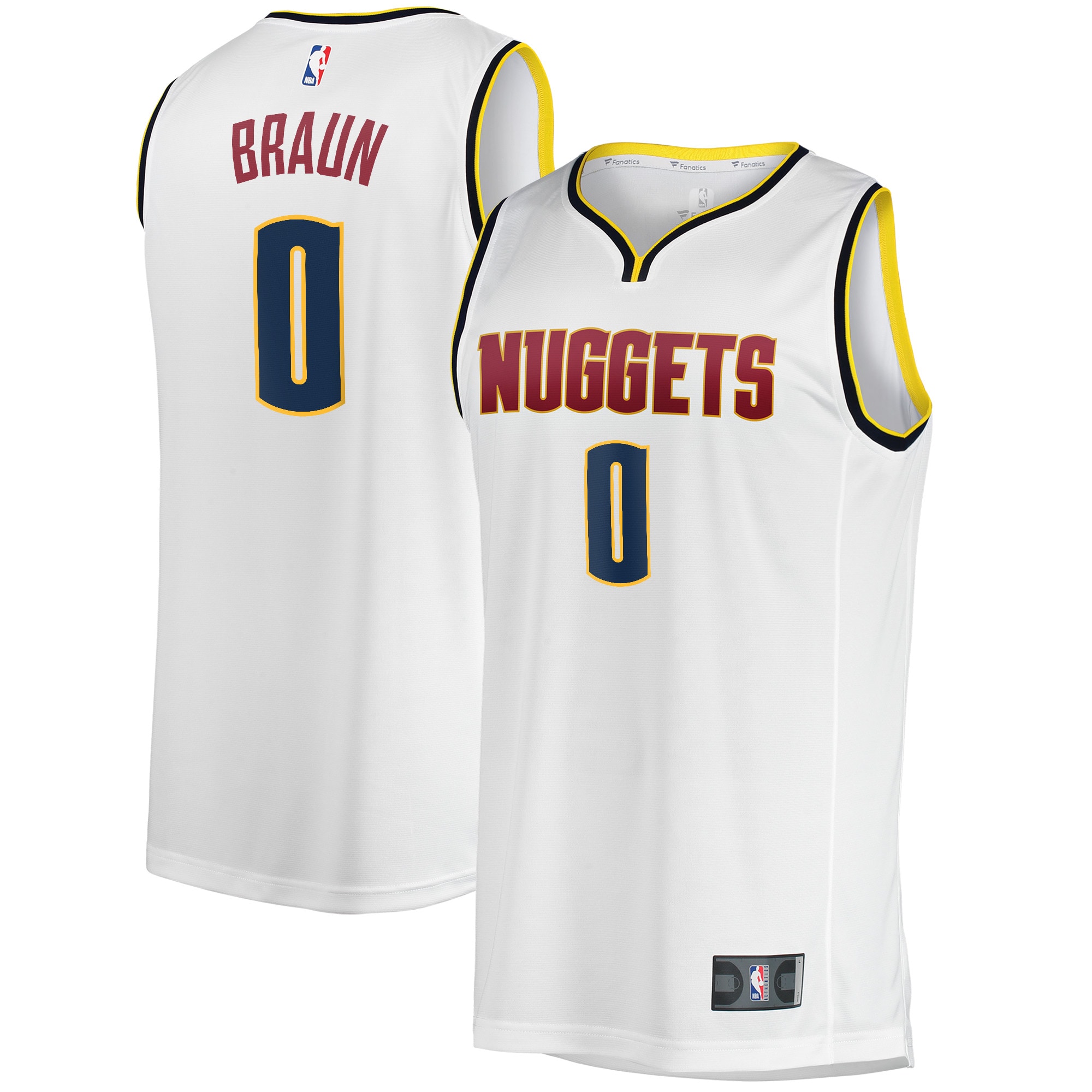 Christian Braun Denver Nuggets Fanatics Fast Break Player Jersey - Association Edition - White