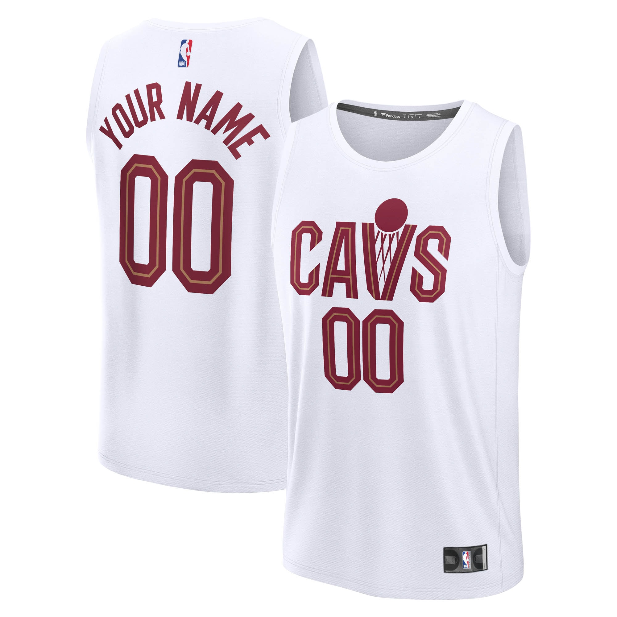  Cleveland Cavaliers Fanatics Fast Break Custom Jersey - Icon Edition