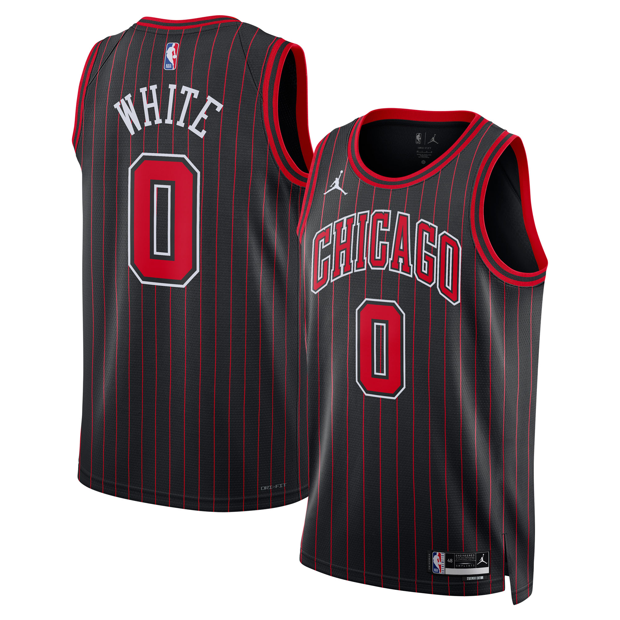 Coby White Chicago Bulls Jordan Brand Unisex Swingman Jersey - Statement Edition - Black