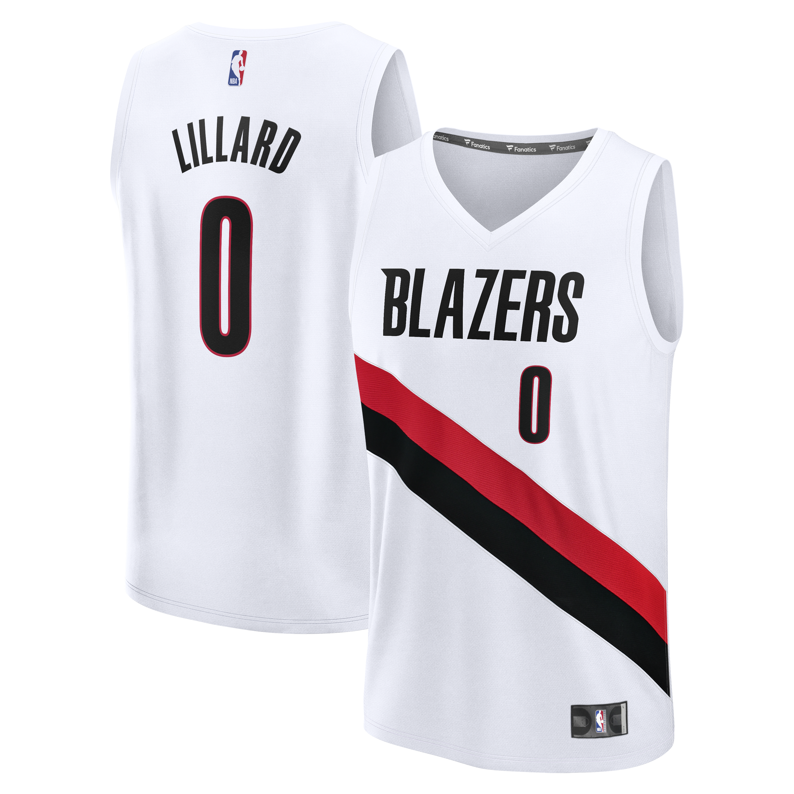 Damian Lillard Portland Trail Blazers Fanatics Fast Break Jersey - White - Association Edition