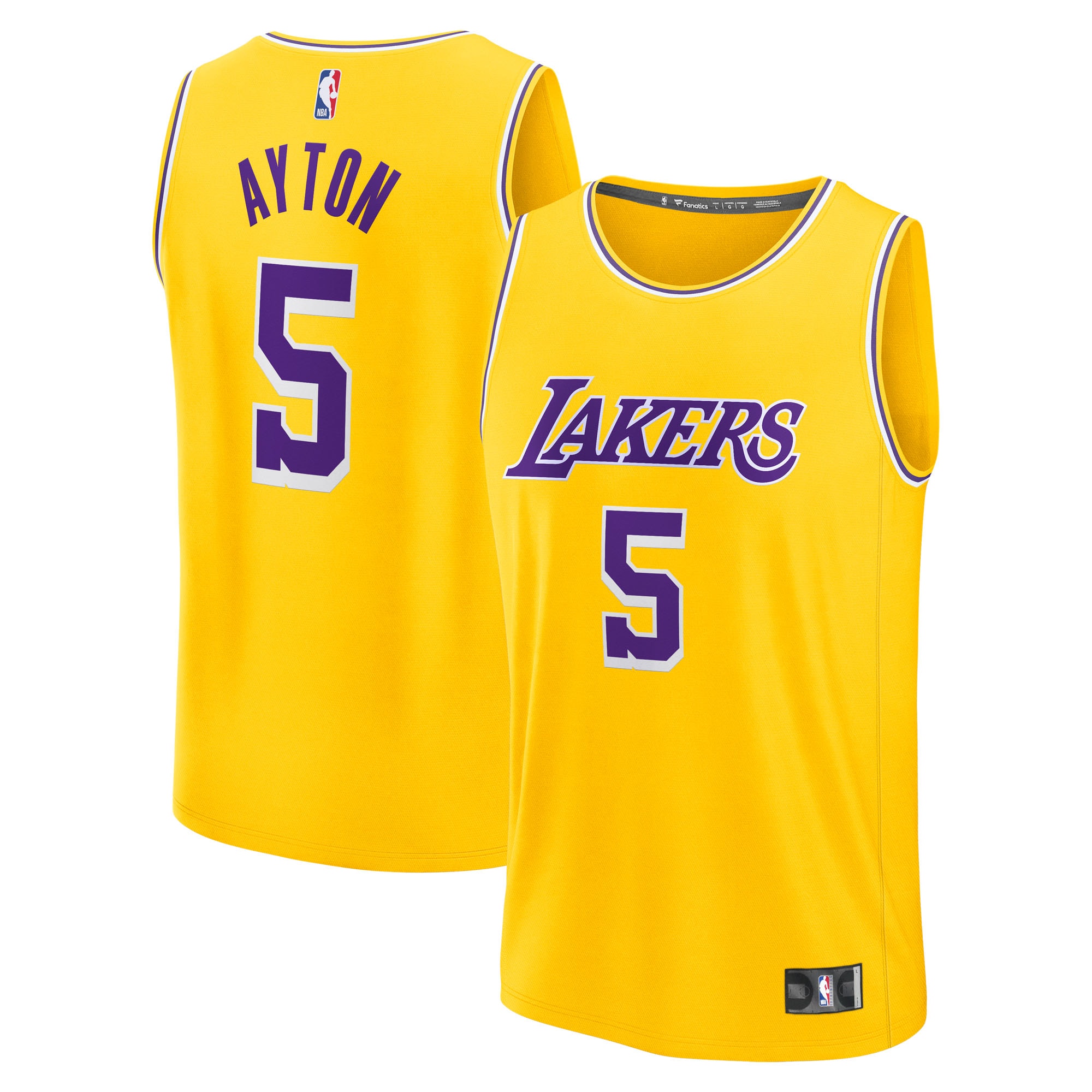 Deandre Ayton Los Angeles Lakers Fanatics Fast Break Player Jersey - Icon Edition - Gold