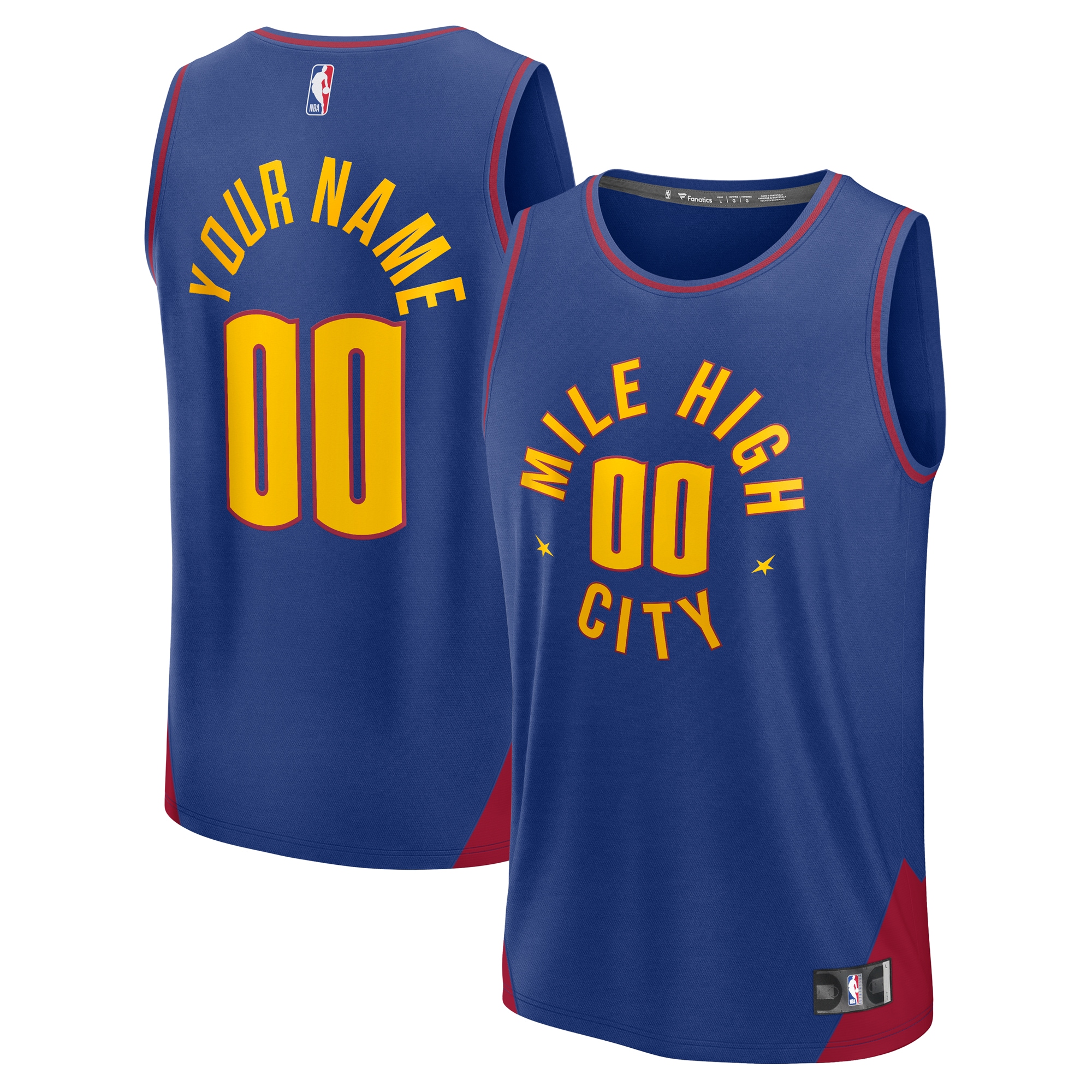 Denver Nuggets Fanatics Fast Break Custom Jersey - Statement Edition