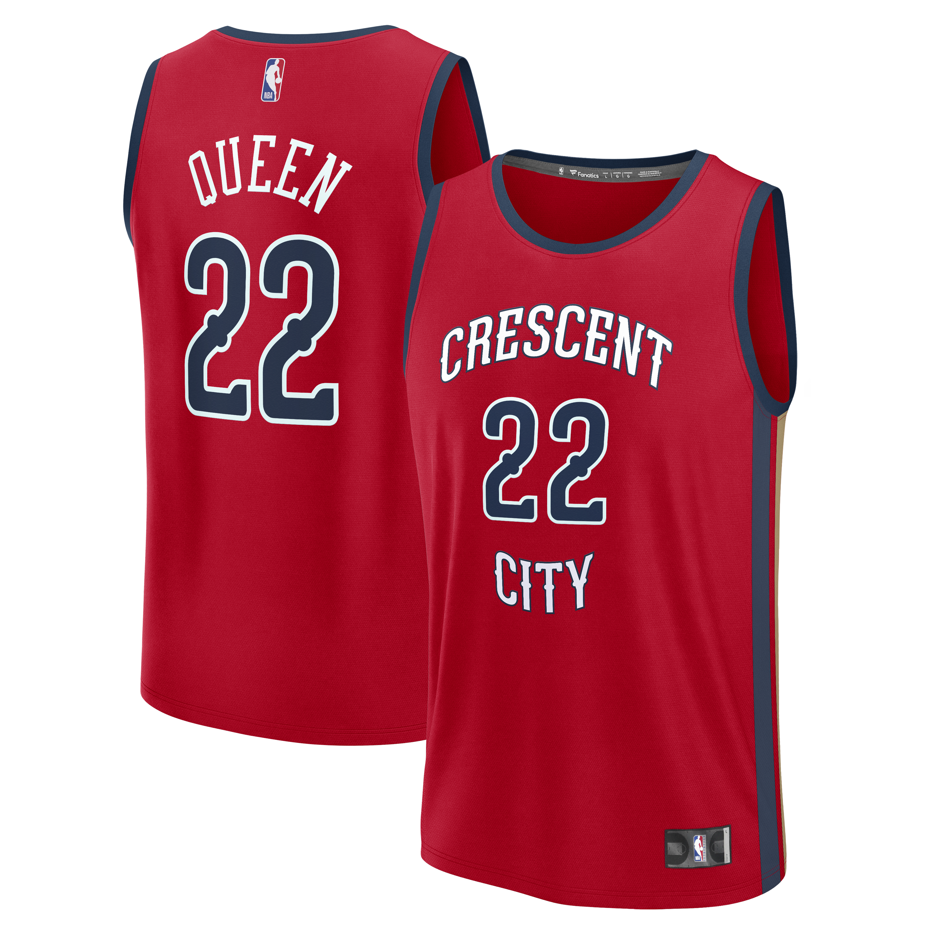 Derik Queen New Orleans Pelicans Fanatics Fast Break Player Jersey - Statement Edition - Red
