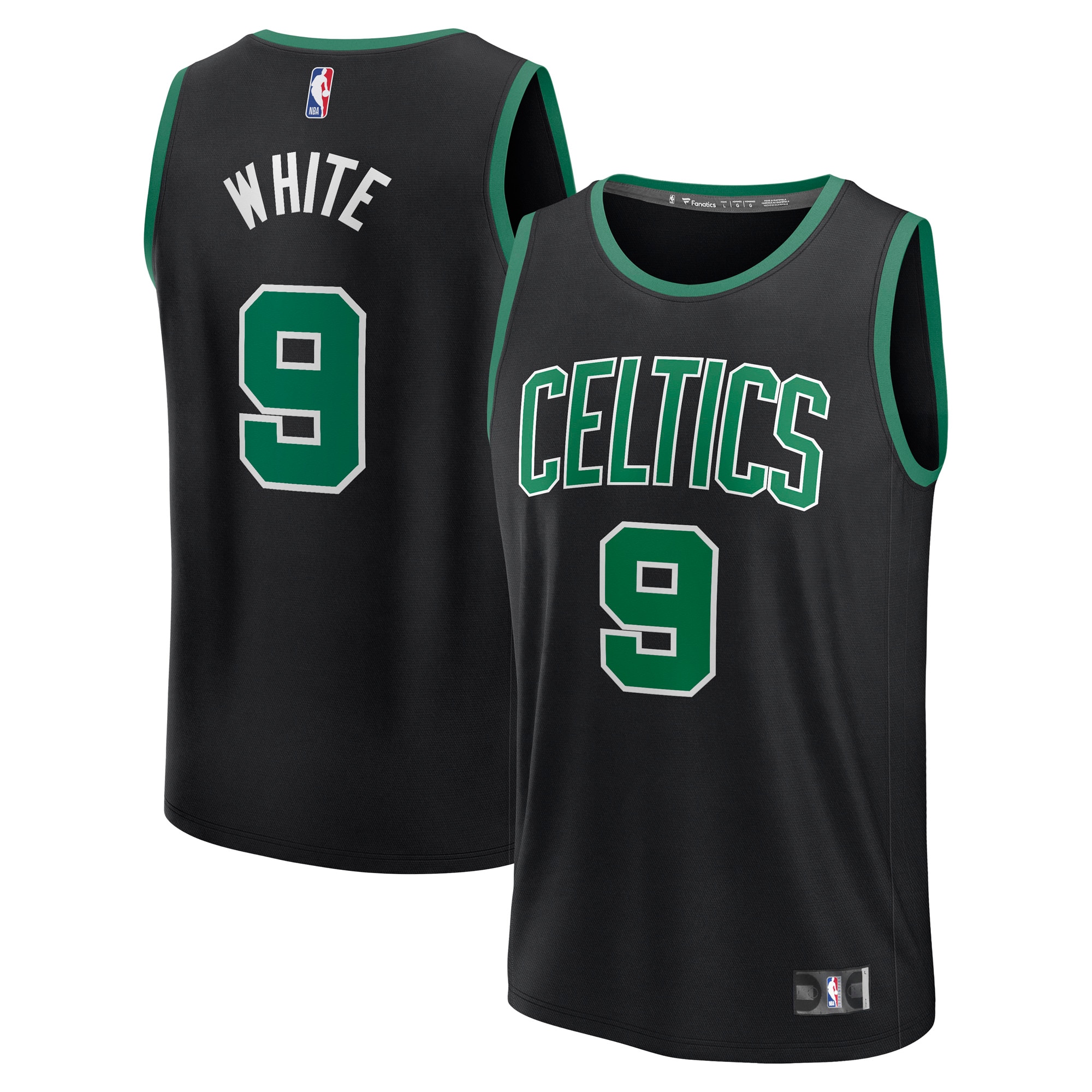 Derrick White Boston Celtics Fanatics Fast Break Player Jersey - Statement Edition - Black
