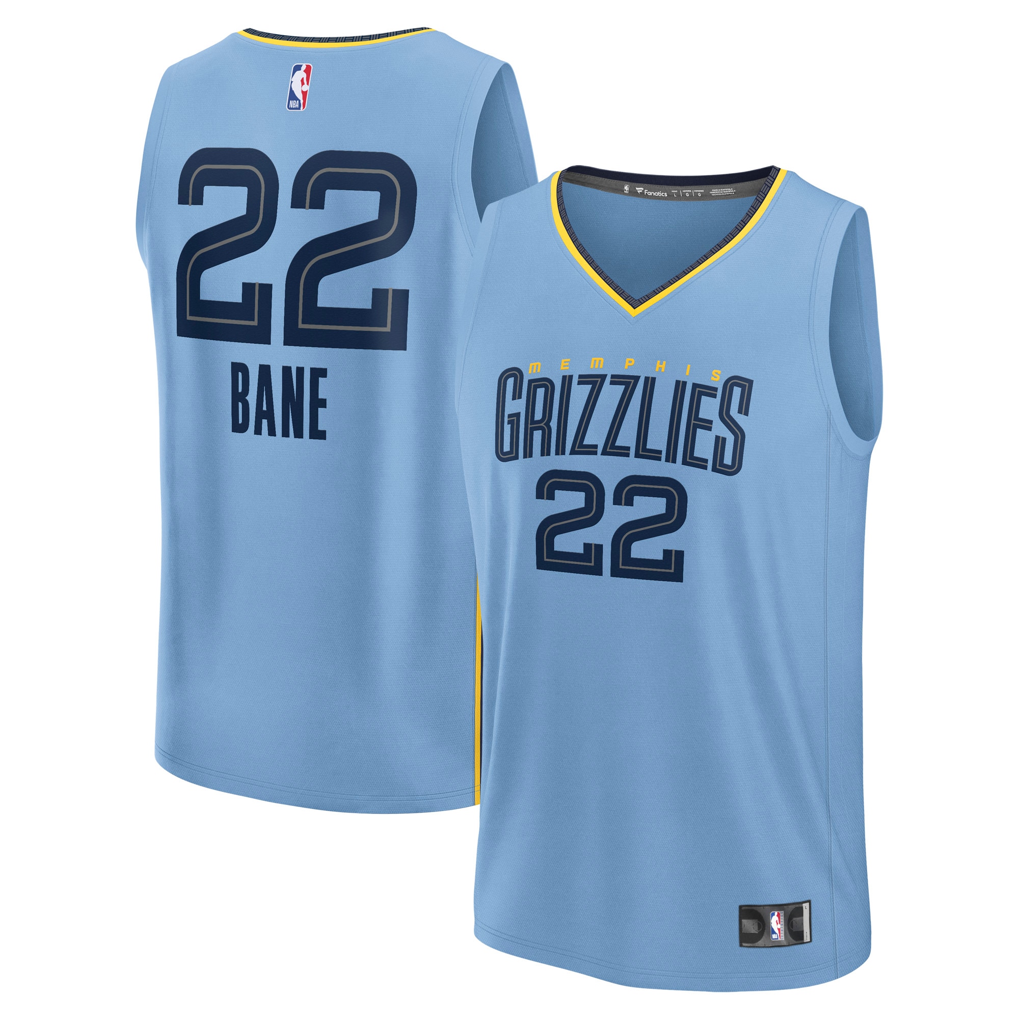 Desmond Bane Memphis Grizzlies Fanatics Fast Break Player Jersey - Statement Edition - Light Blue
