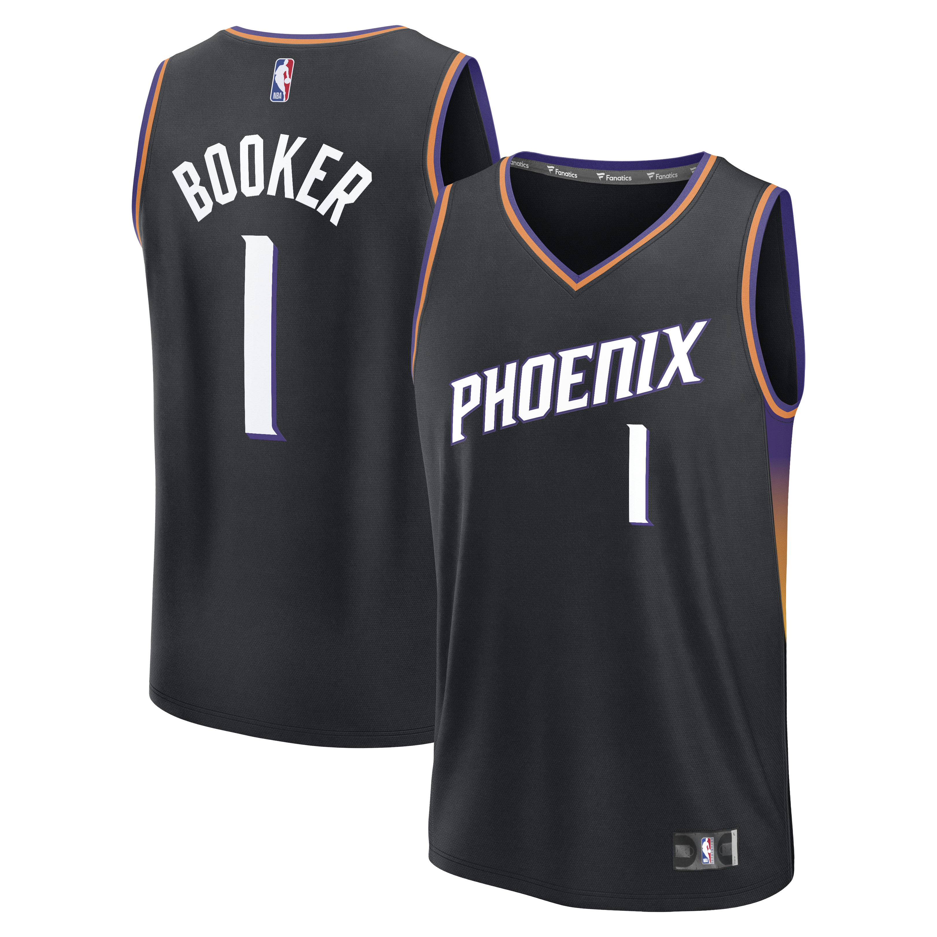 Devin Booker Phoenix Suns Fanatics Fast Break Jersey - Statement Edition - Black