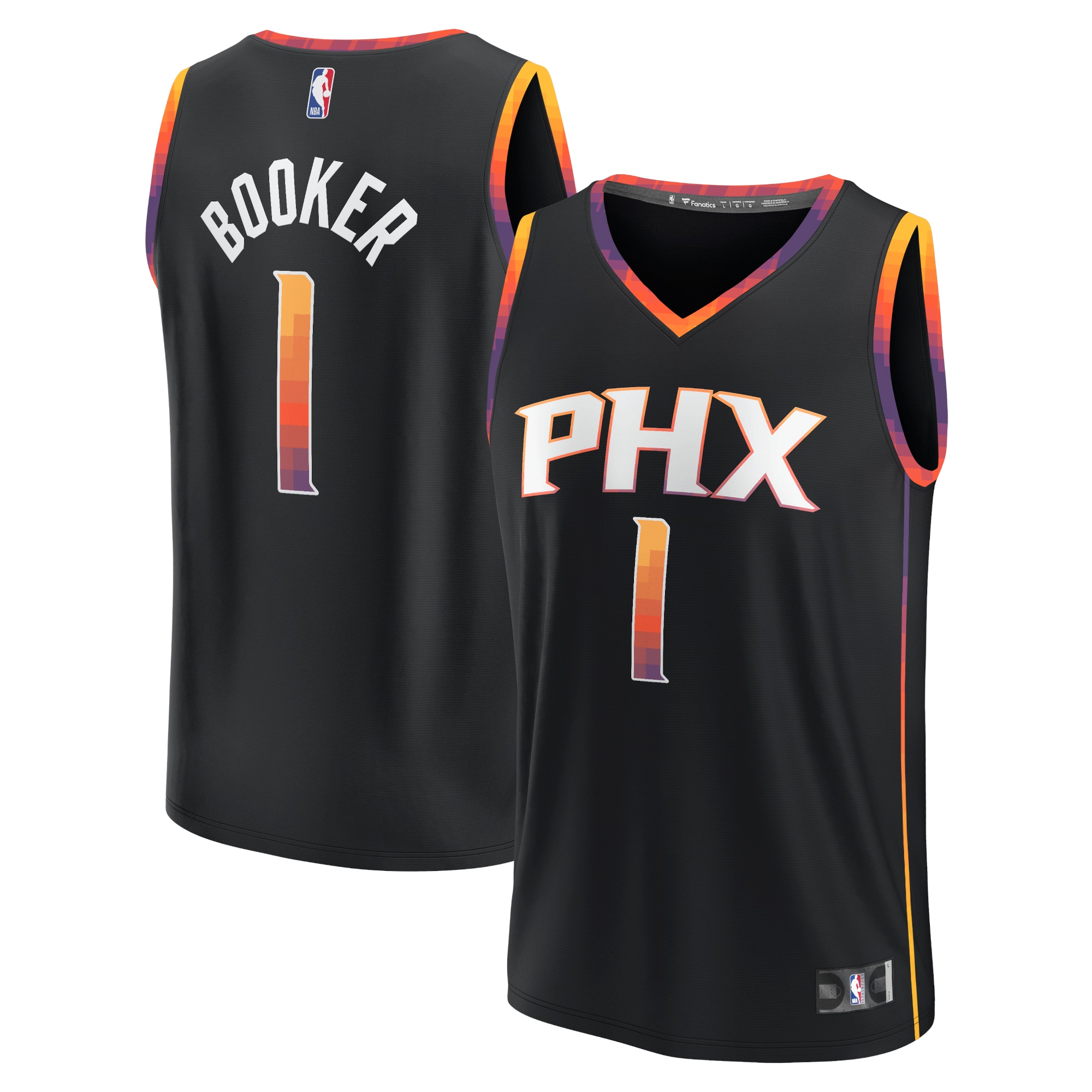 Devin Booker Phoenix Suns Fanatics Fast Break Player Jersey - Statement Edition - Black