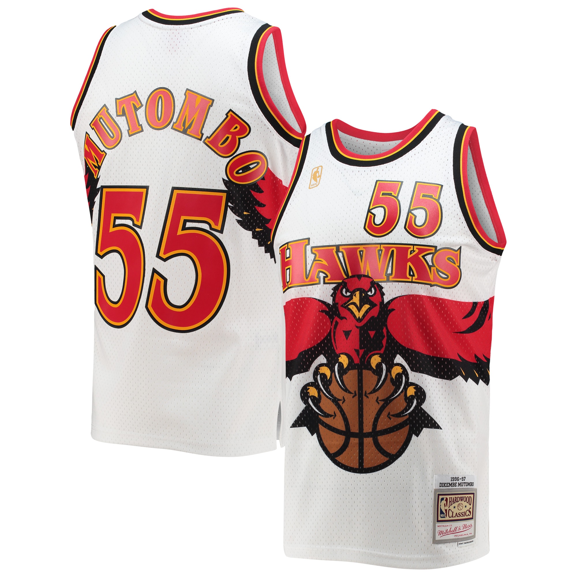 Dikembe Mutombo Atlanta Hawks 1996/97 Hardwood Classics Swingman Jersey - White