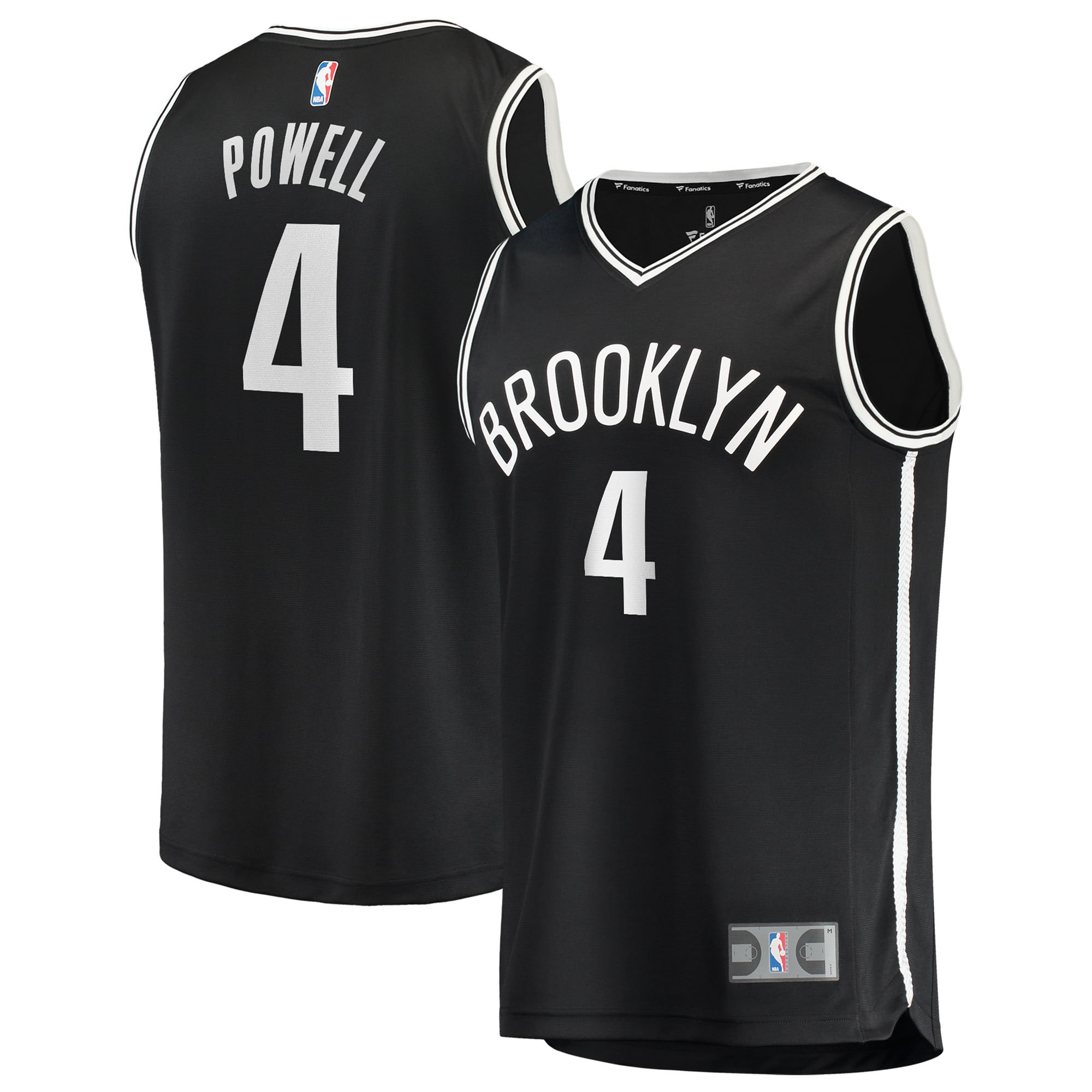 Drake Powell Brooklyn Nets Fanatics Fast Break Jersey - Black - Icon Edition