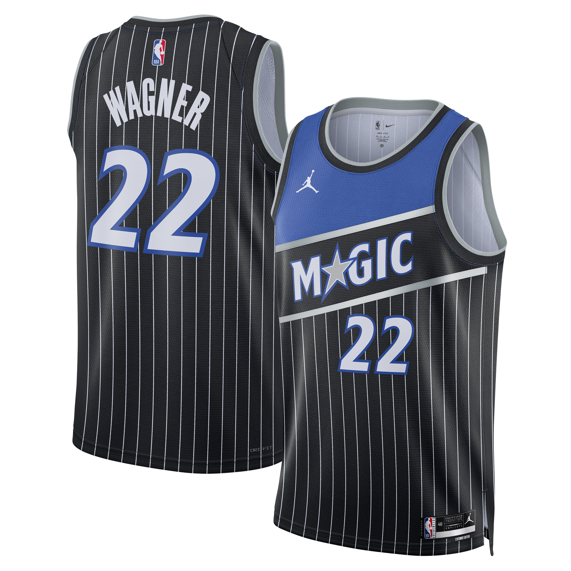 Franz Wagner Orlando Magic Jordan Brand Unisex Swingman Jersey - Statement Edition - Black