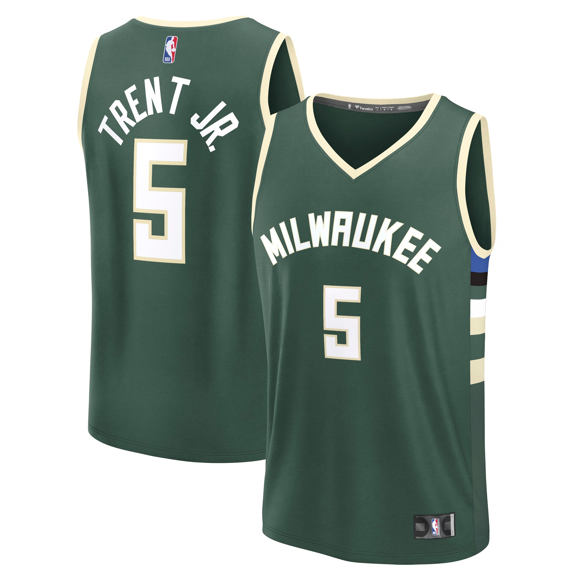 Gary Trent Jr. Milwaukee Bucks Fanatics Fast Break Player Jersey - Icon Edition - Hunter Green