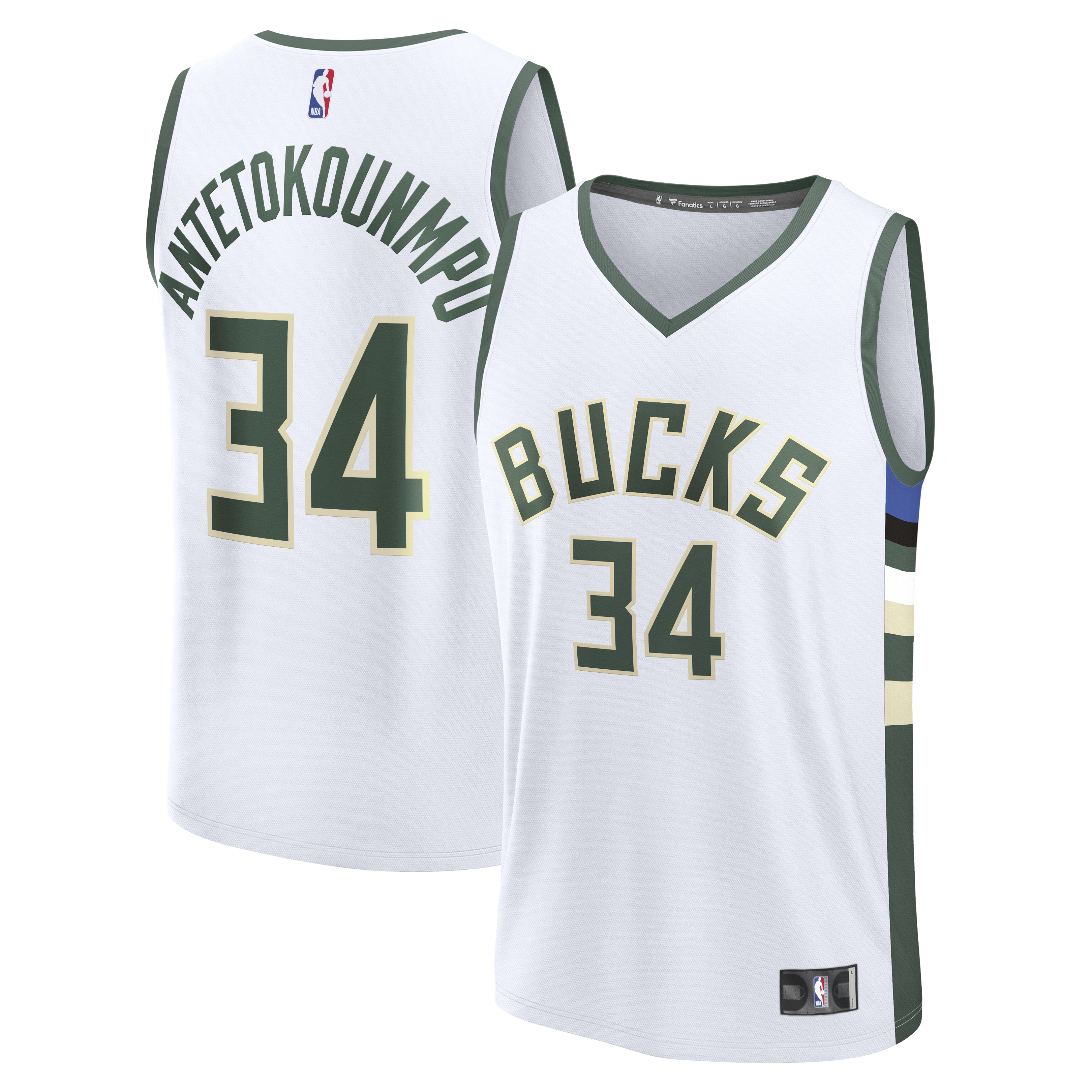 Giannis Antetokounmpo Milwaukee Bucks Fanatics Fast Break Player Jersey - Association Edition - White