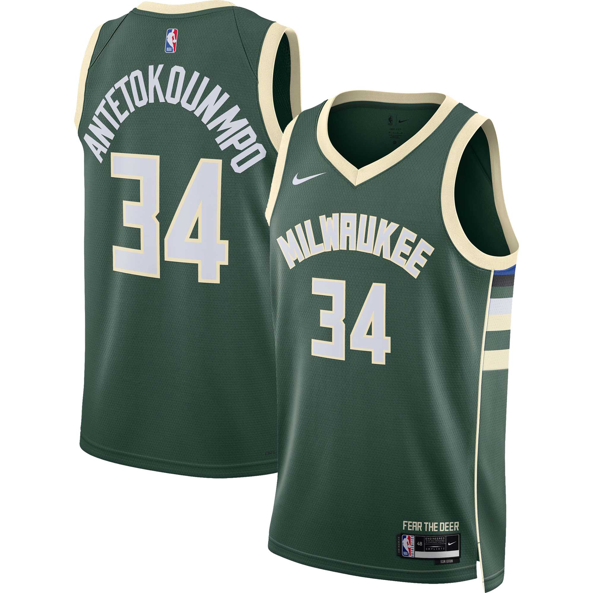 Giannis Antetokounmpo Milwaukee Bucks Unisex Swingman Jersey - Icon Edition