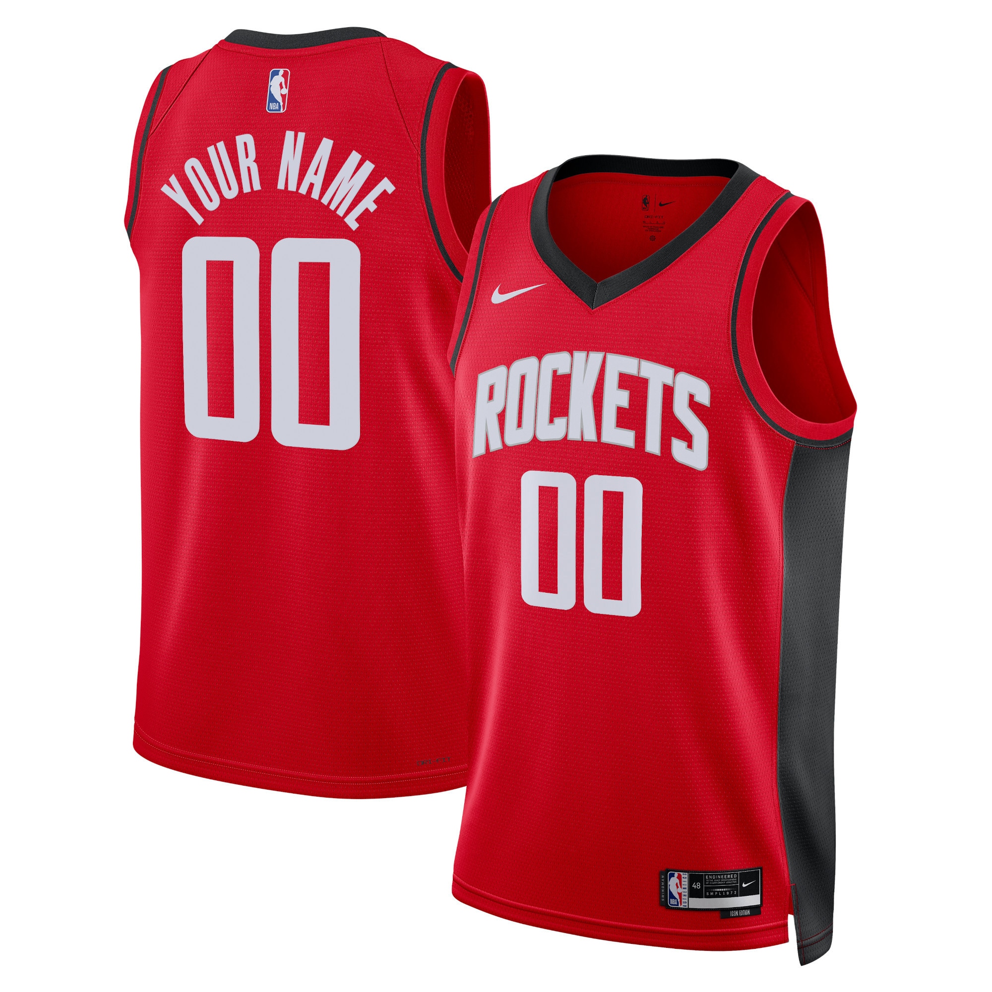 Houston Rockets Unisex Swingman Custom Jersey Red - Icon Edition