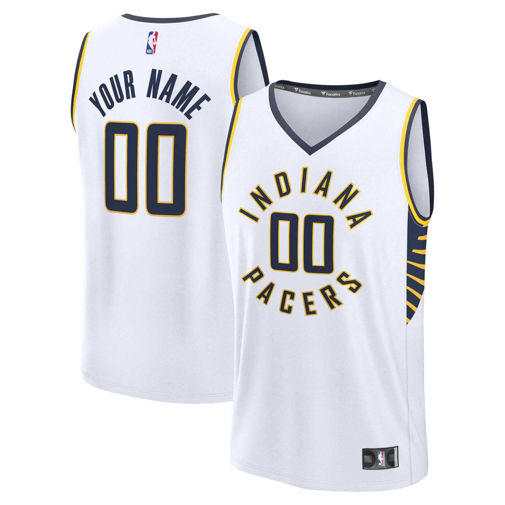  Indiana Pacers Fanatics Fast Break Custom Jersey - Icon Edition
