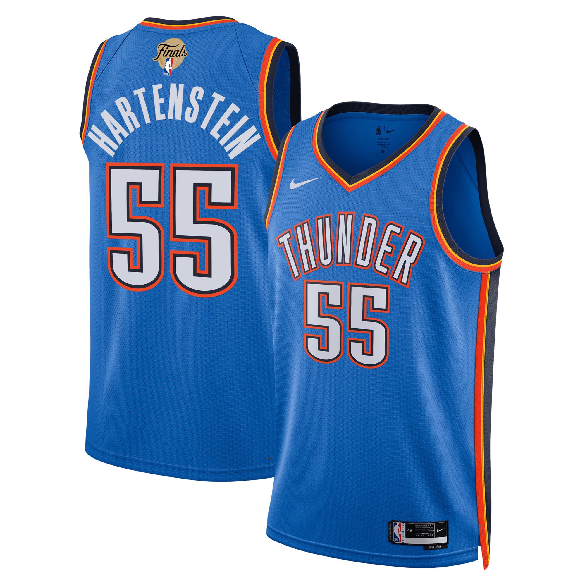Isaiah Hartenstein Oklahoma City Thunder Unisex 2025 Finals Swingman Jersey - Icon Edition - Blue