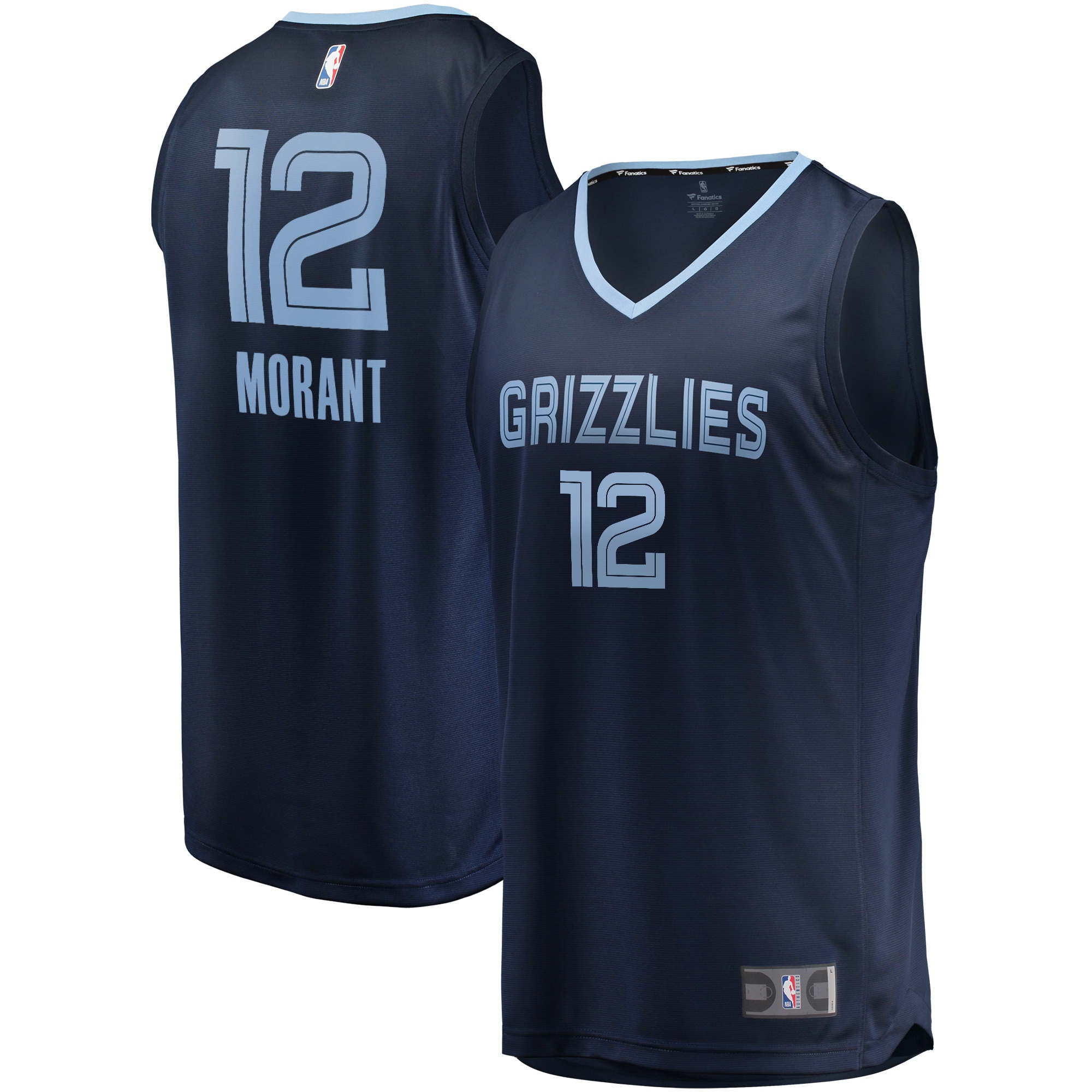 Ja Morant Memphis Grizzlies Fanatics Big & Tall Fast Break Player Jersey - Navy - Icon Edition